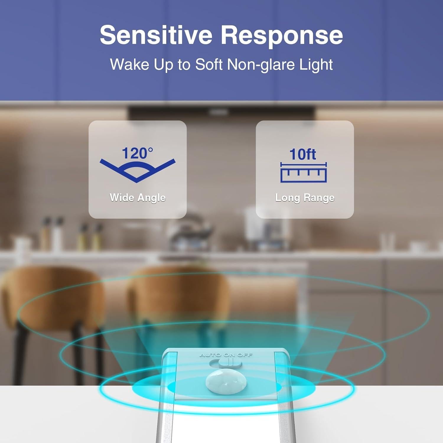 Iluminación Bajo Gabinete Onforu 54 LED 30.48cm Sensor Movimiento