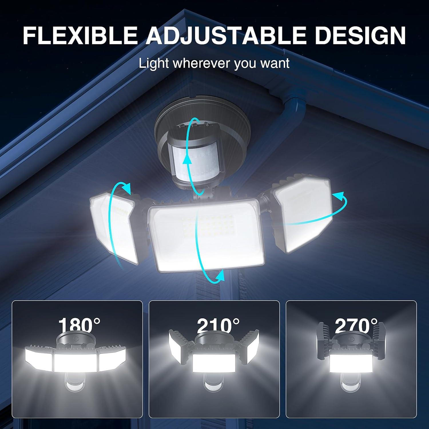 Luz de Seguridad LED 85W Abovizo con Sensor de Movimiento IP65