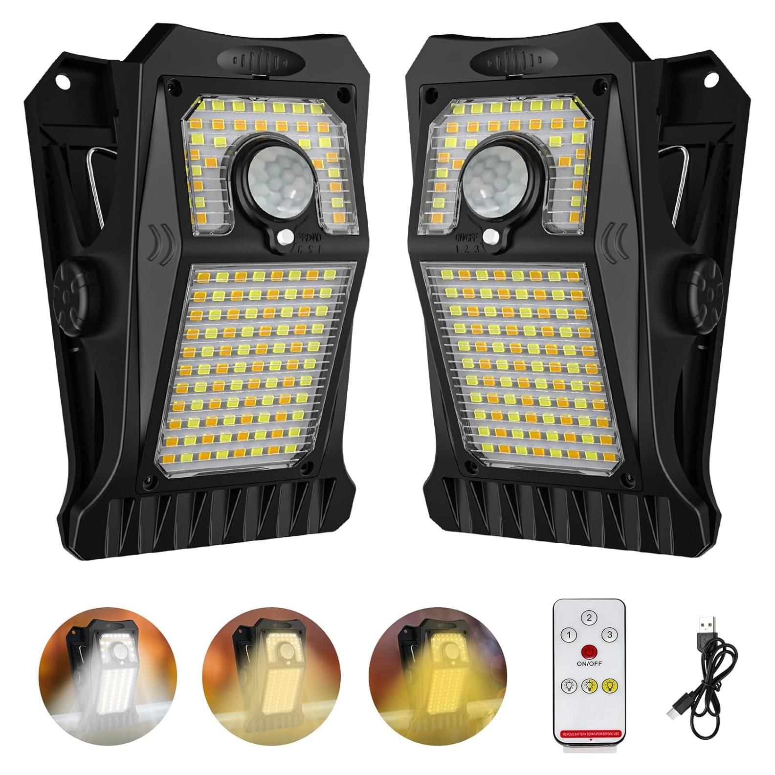 Luces Solares de Movimiento Tryme 118 LEDs con Clip y Sensor