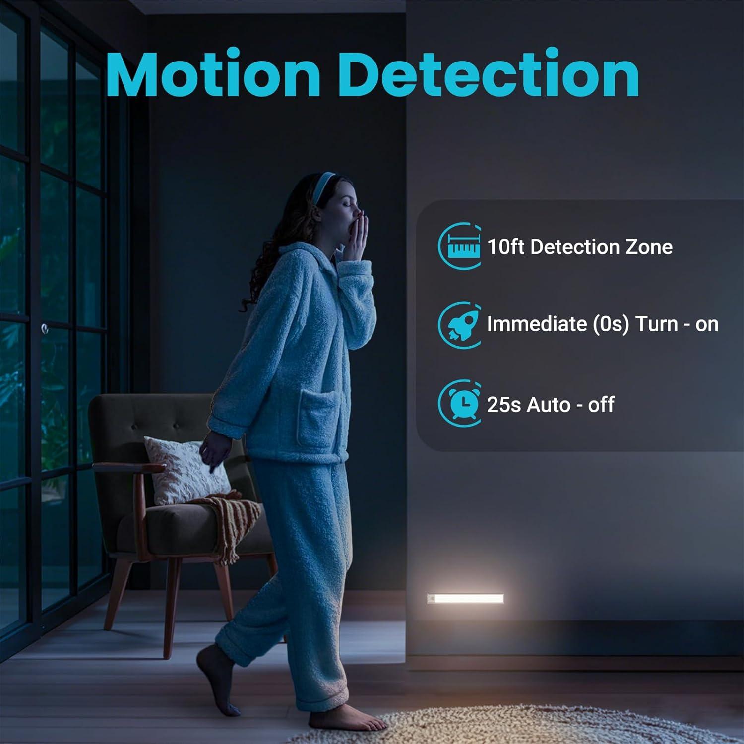 Luces LED Bajo Gabinete Hyrion, Recargables y Dimmables 1000mAh