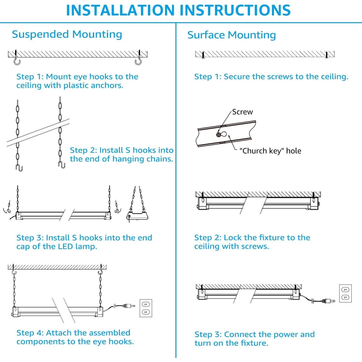 Luz de Taller LED LEONLITE 40W con Sensor de Movimiento 4000lm