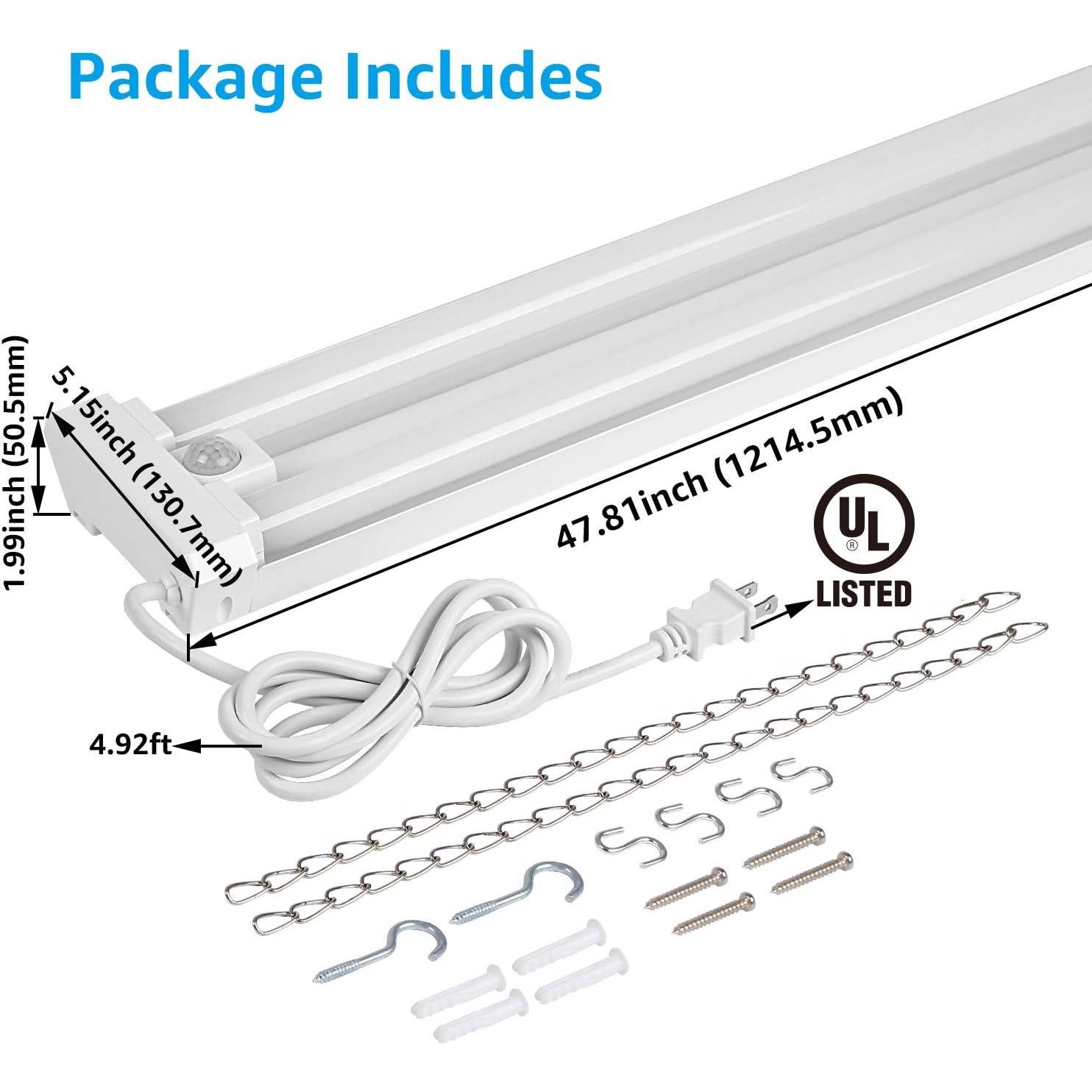 Luz de Taller LED LEONLITE 40W con Sensor de Movimiento 4000lm