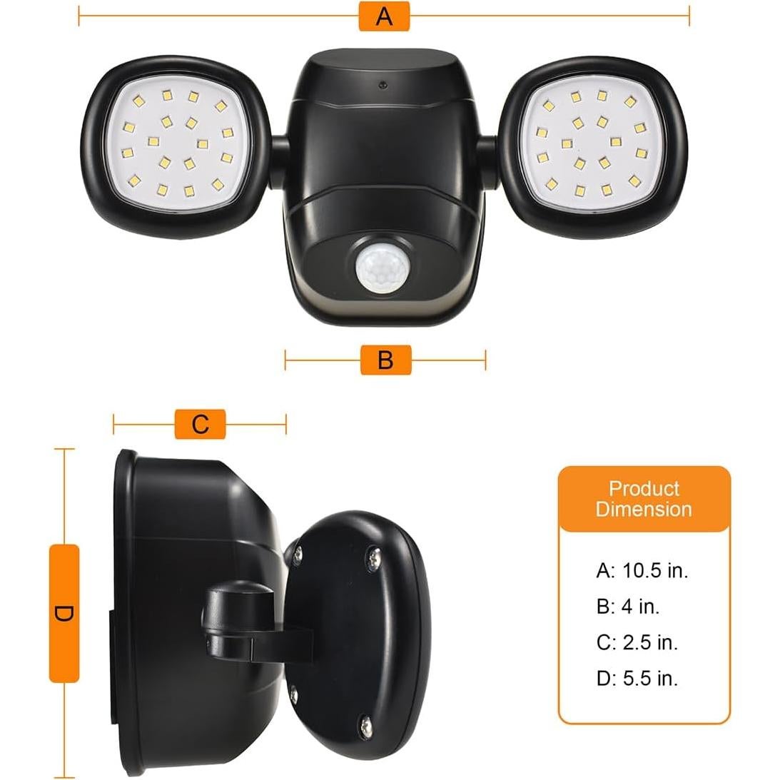 Luz Exterior con Sensor de Movimiento YCB2060 LED 600 Lúmenes