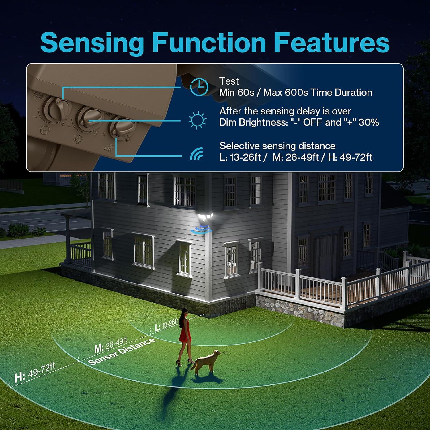 Luz de Inundación LED Olafus 100W con Sensor de Movimiento IP65