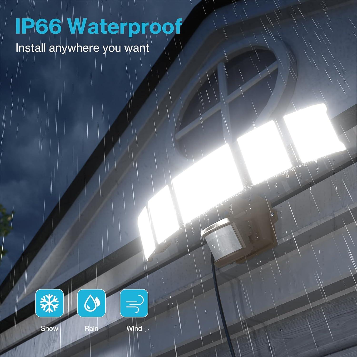 Luz de Inundación LED Olafus 100W con Sensor de Movimiento IP65