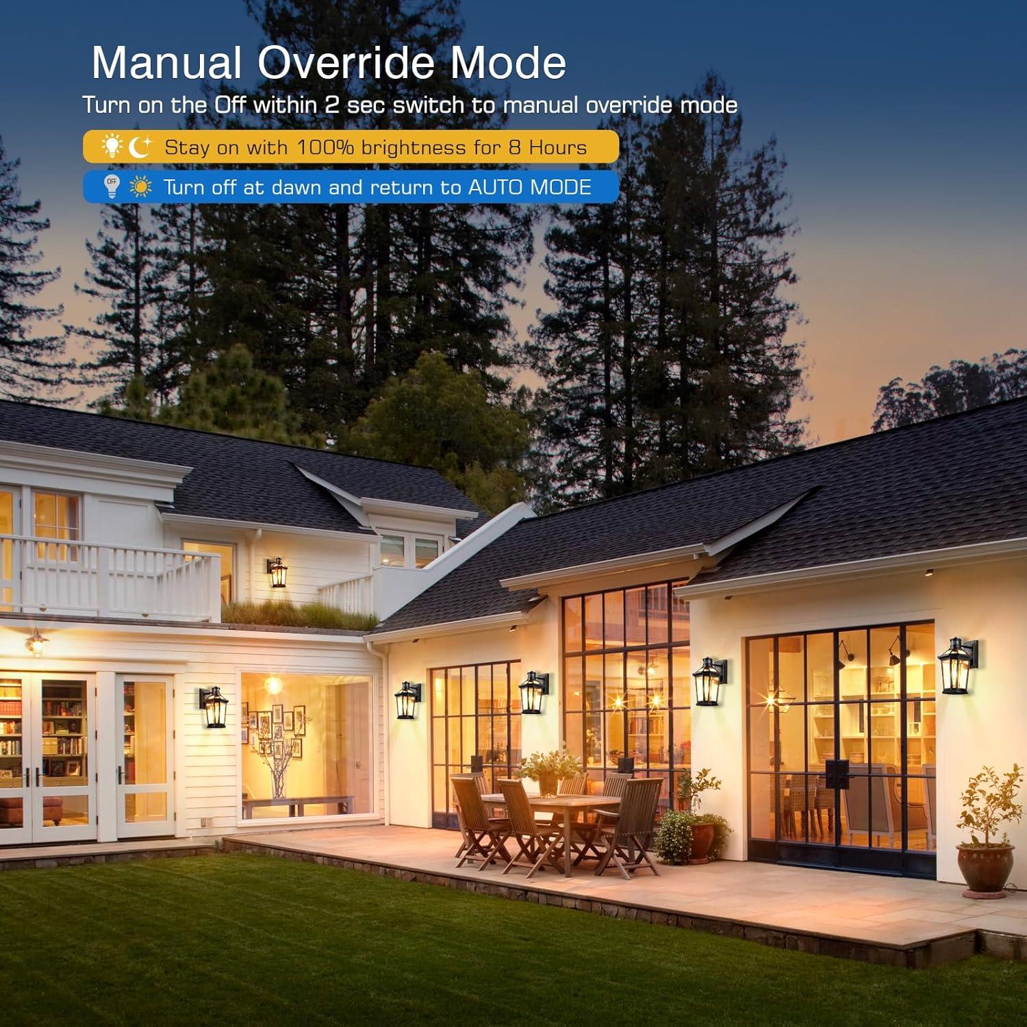 Luces Exteriores VIANIS Negro 2 Paquete con Sensor de Movimiento