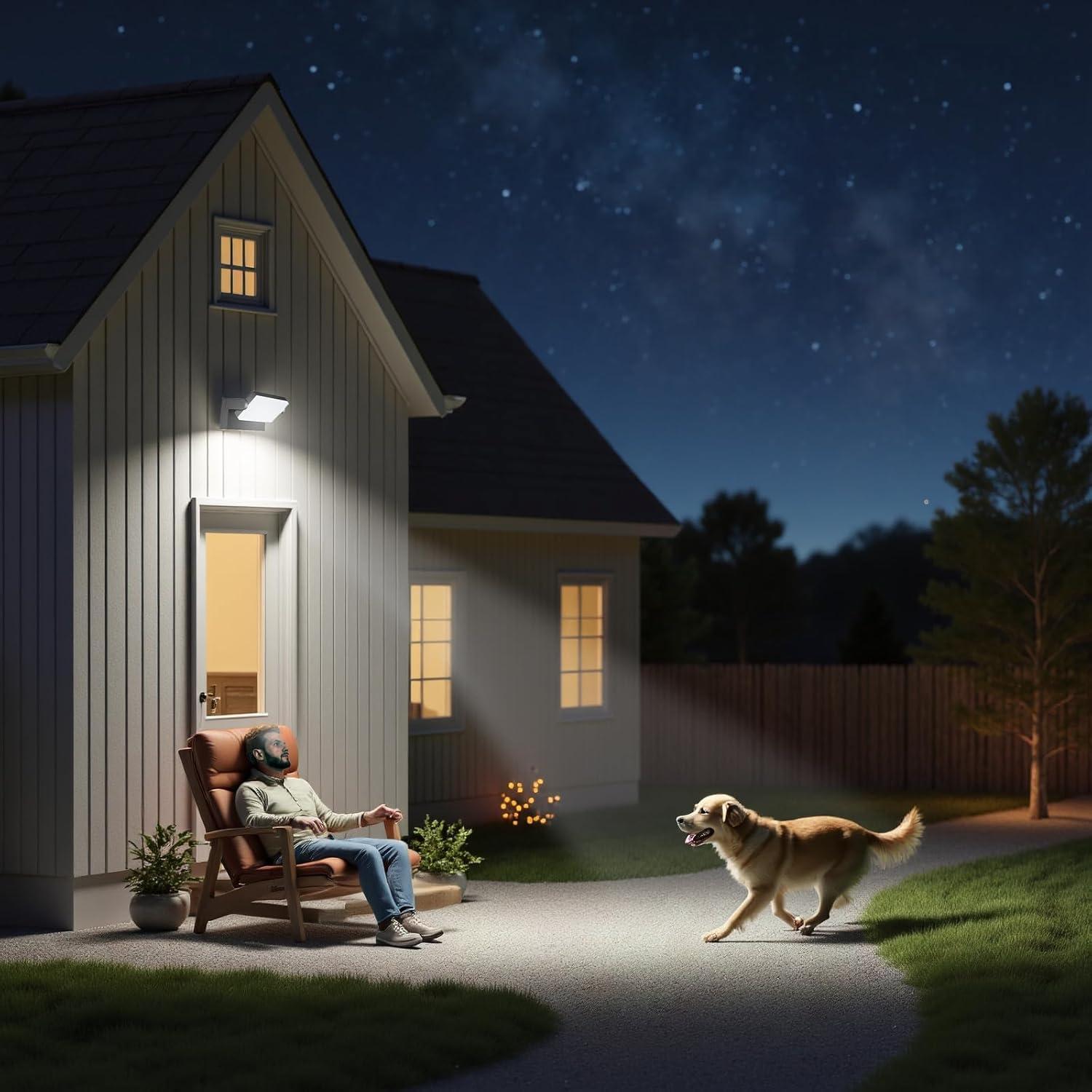 Luz de Pared LED Exterior WISELUME 60W con Sensor de Movimiento