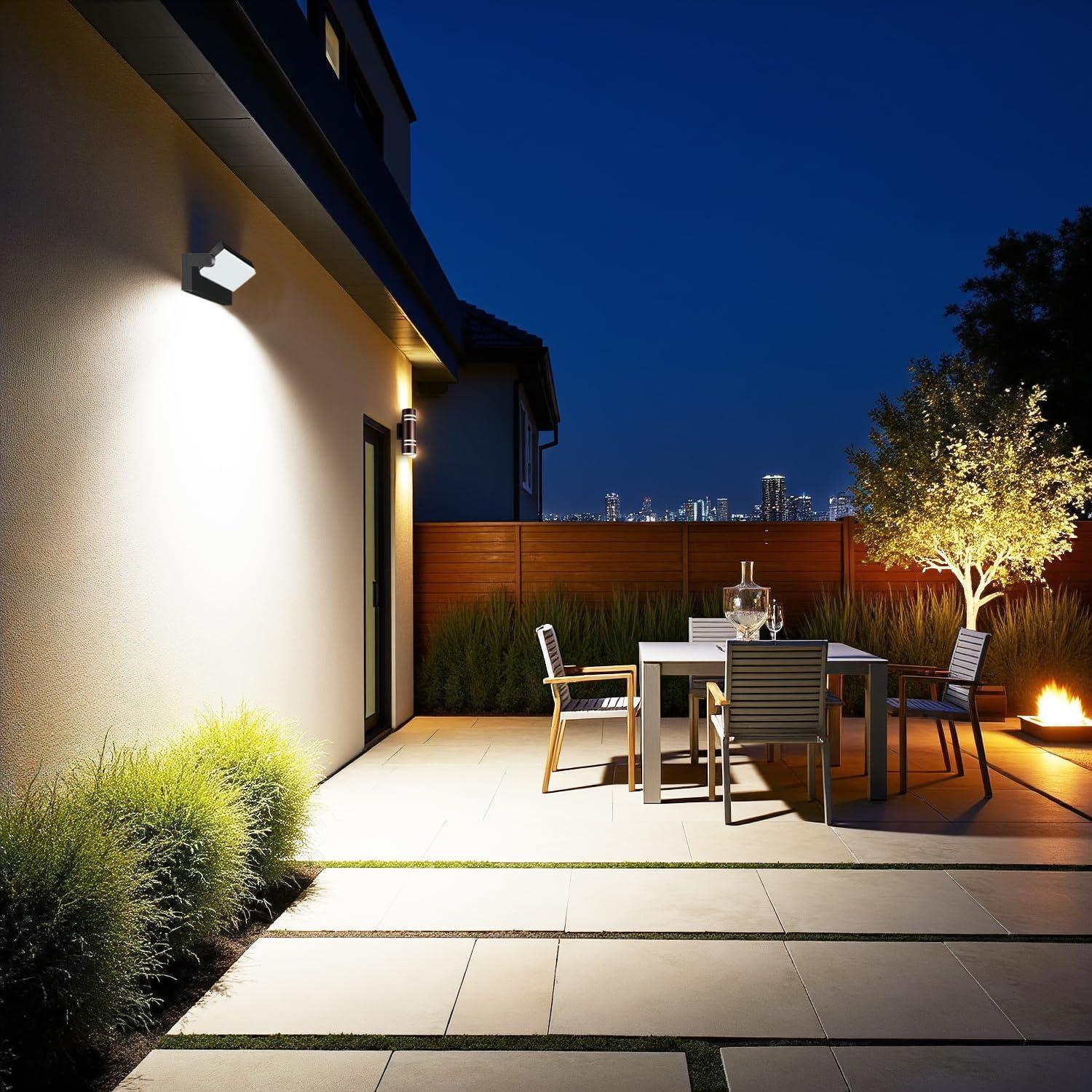 Luz de Pared LED Exterior WISELUME 60W con Sensor de Movimiento