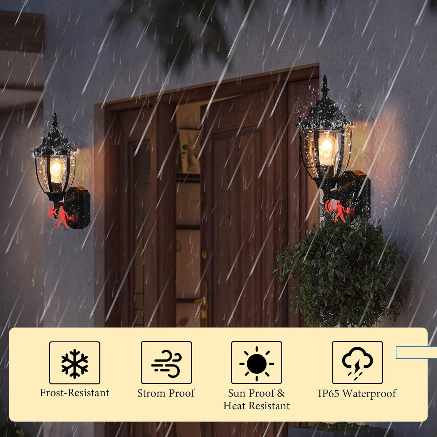 Luz de Porche Exterior Odorpower con Sensor de Movimiento 2 Paquete