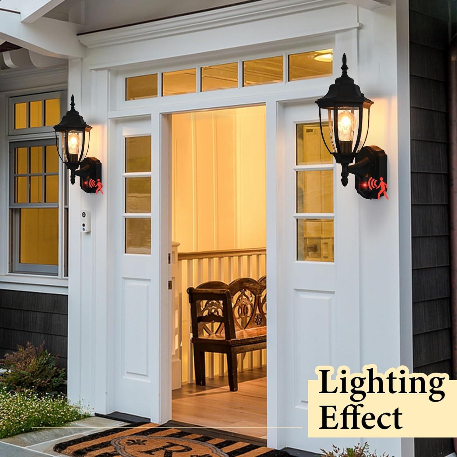 Luz de Porche Exterior Odorpower con Sensor de Movimiento 2 Paquete