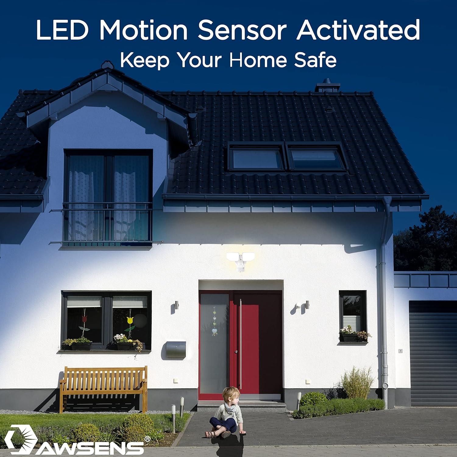 Luz de Seguridad LED 30W AWSENS con Sensor de Movimiento 180°
