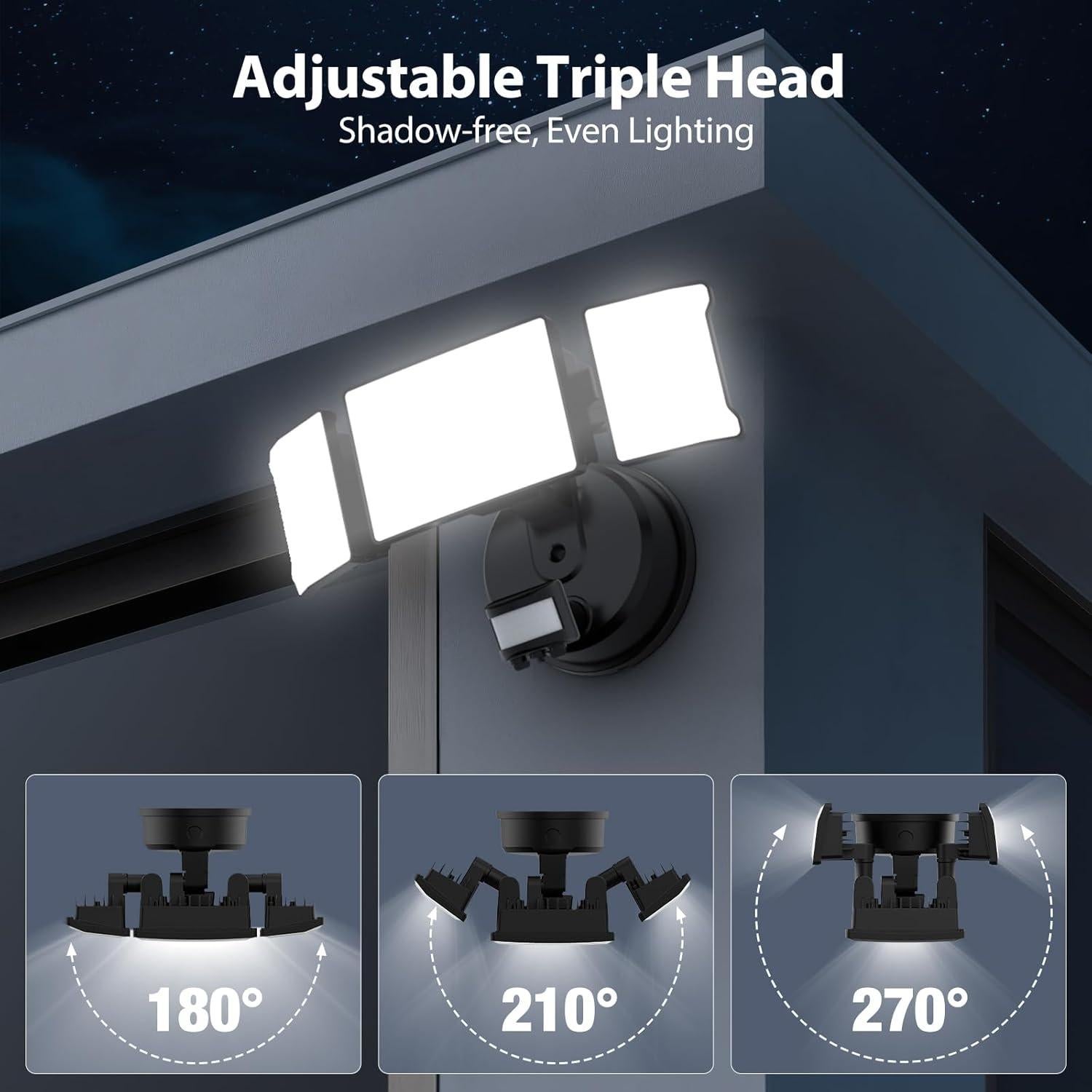 Onforu 65W Luz de Inundación LED con Sensor de Movimiento 6000lm