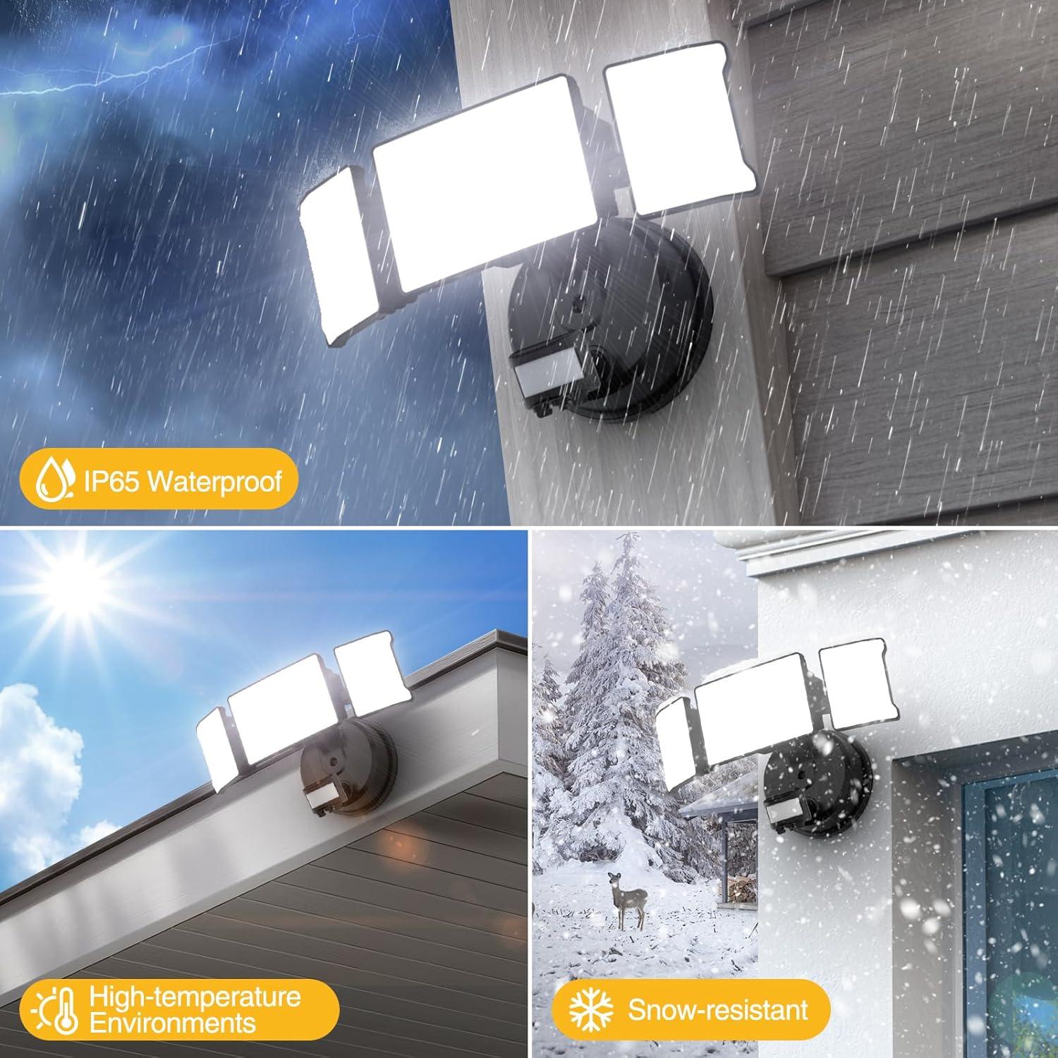 Onforu 65W Luz de Inundación LED con Sensor de Movimiento 6000lm