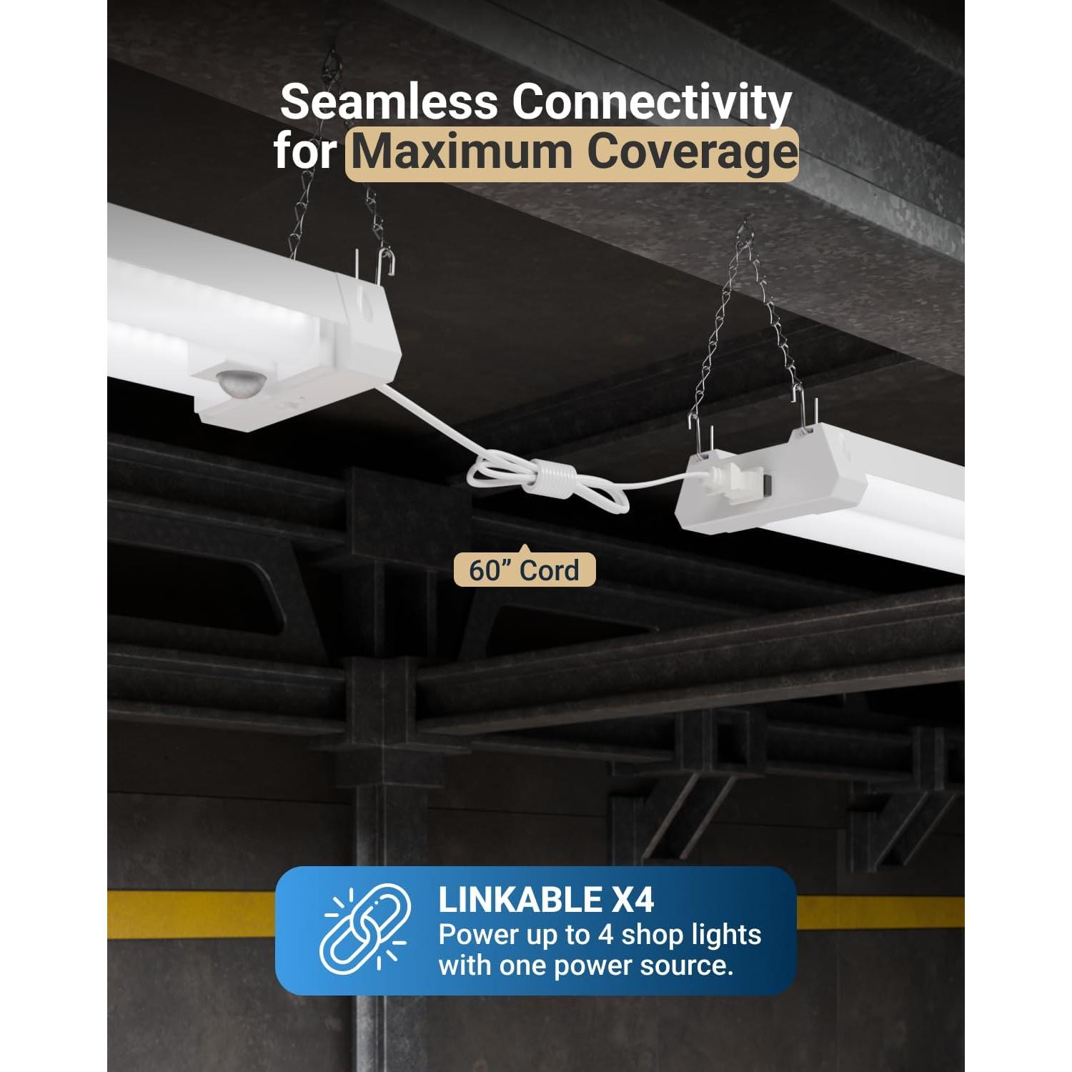 Luz LED de Taller Sunco 40W con Sensor de Movimiento - Paquete de 2