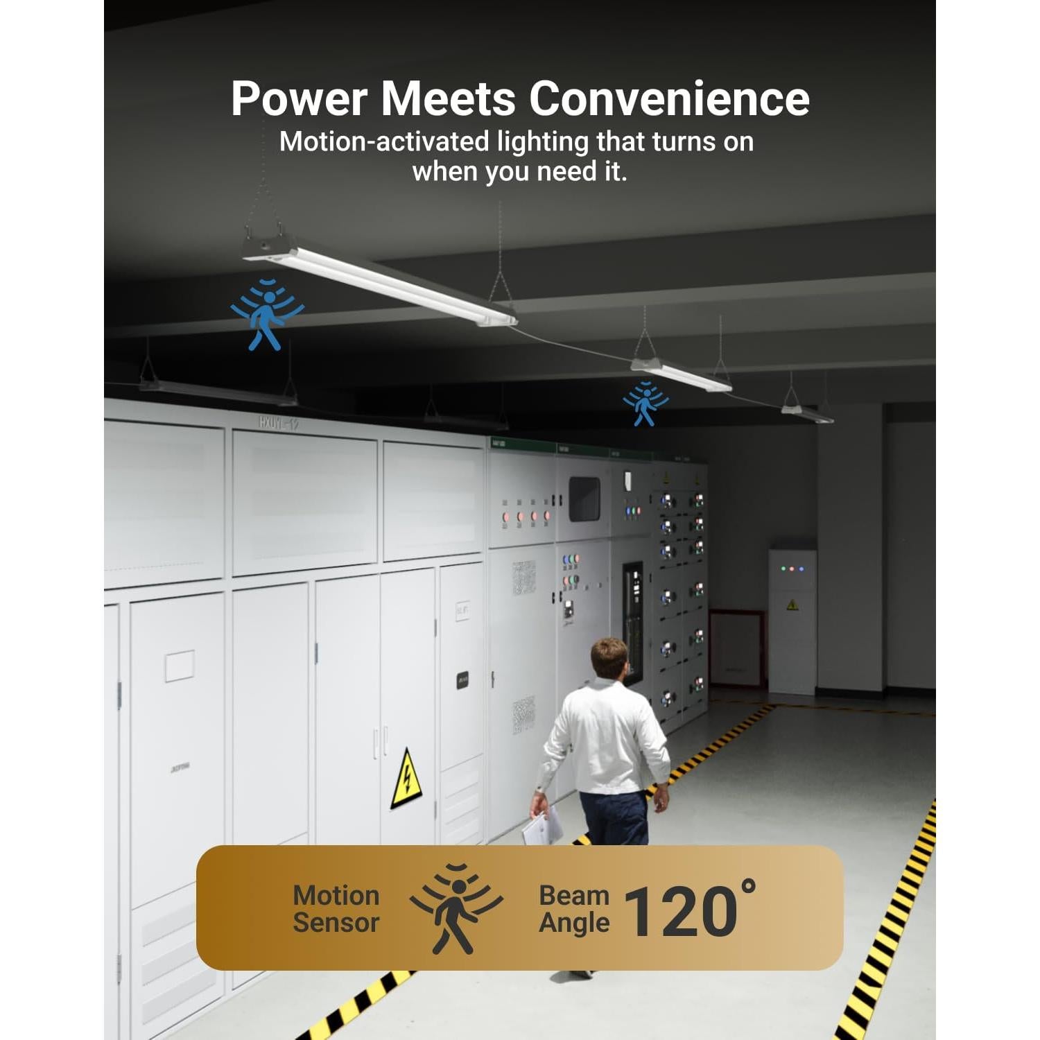 Luz LED de Taller Sunco 40W con Sensor de Movimiento - Paquete de 2