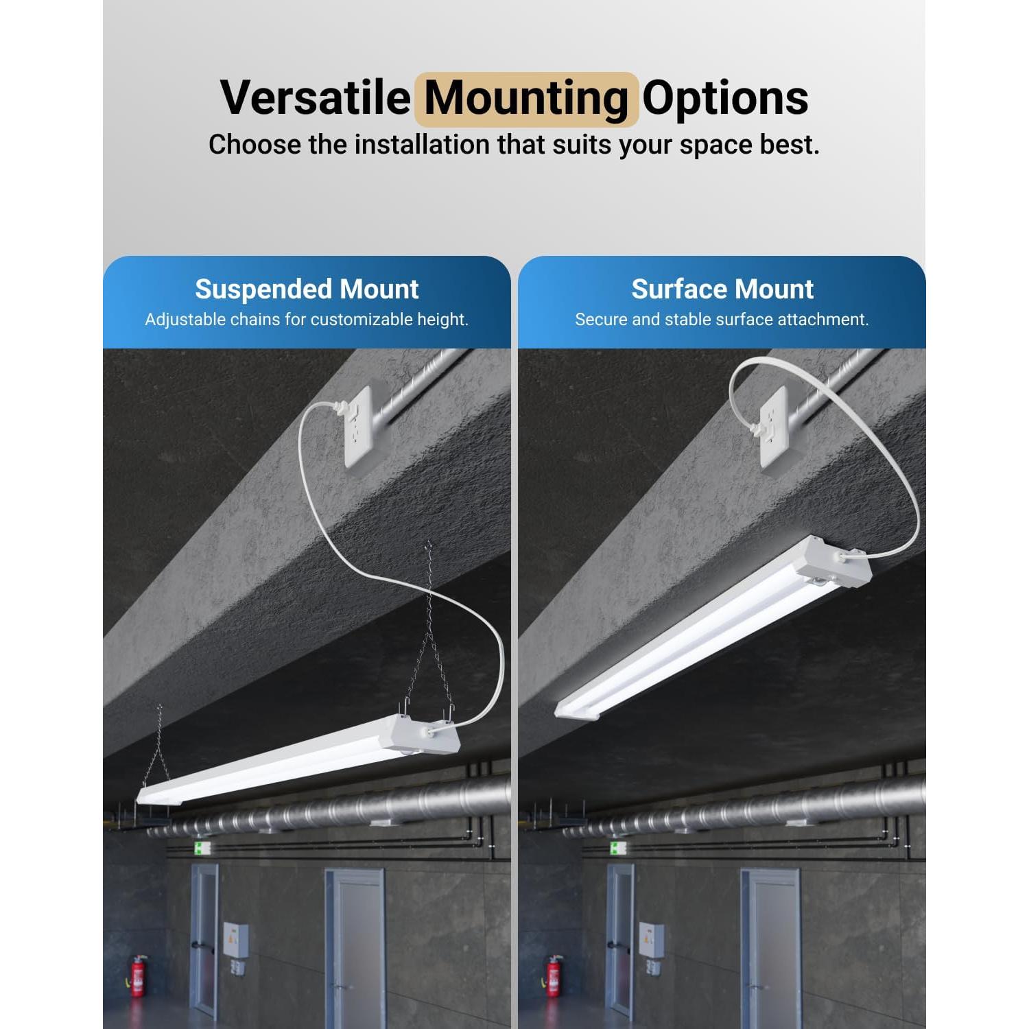 Luz LED de Taller Sunco 40W con Sensor de Movimiento - Paquete de 2