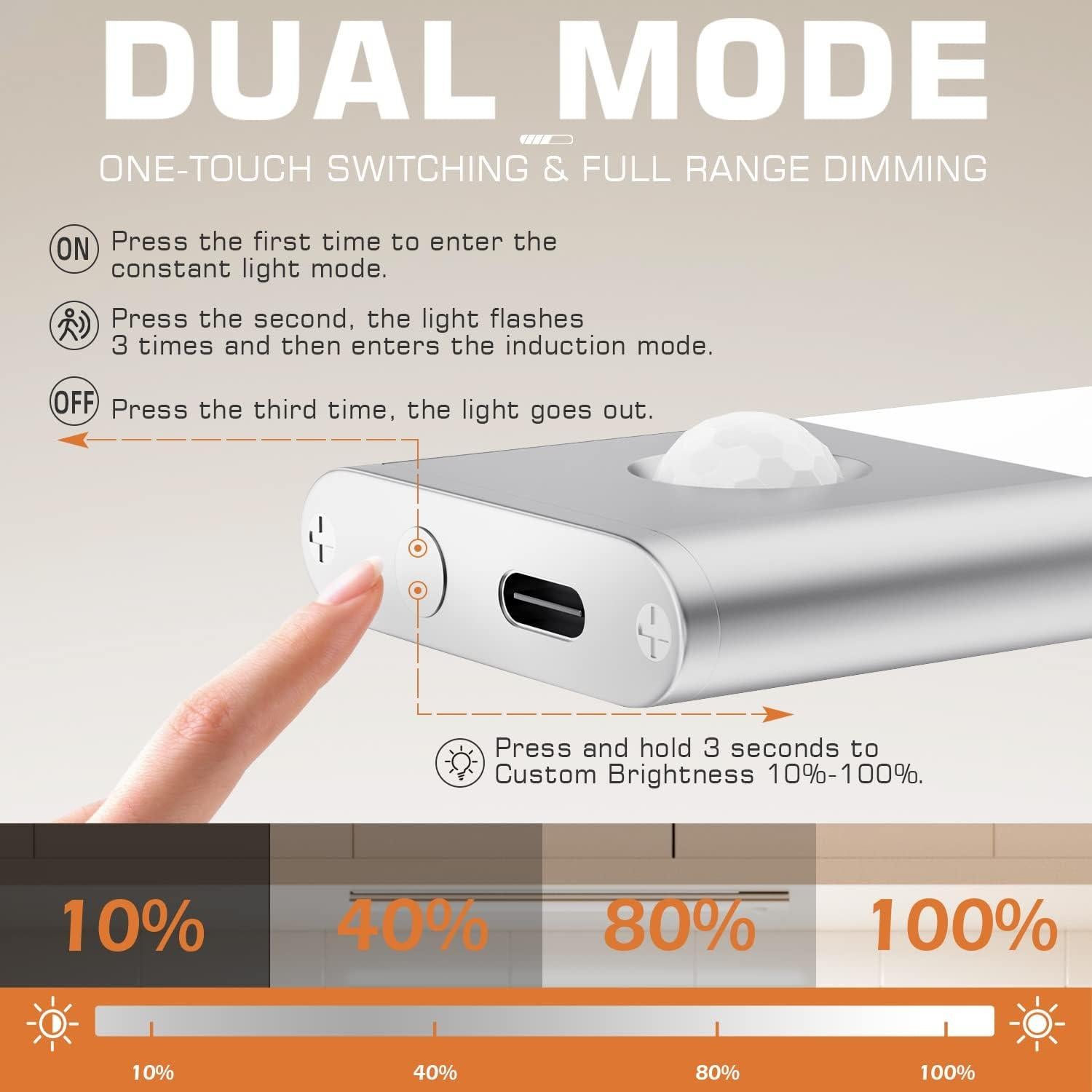 Luz LED Inalámbrica GRILIG con Sensor de Movimiento 2000mAh