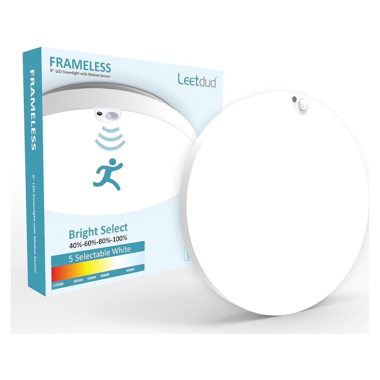 Luz de Techo LED con Sensor de Movimiento Leetdud 18W 1800Lm