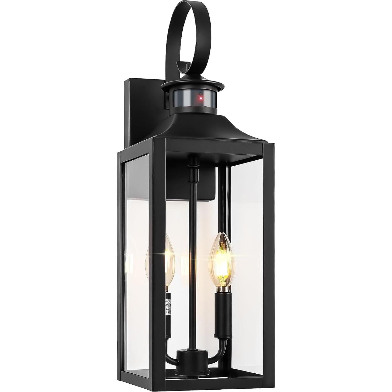 Luz Exterior con Sensor de Movimiento Yolsunes 50 cm Negra