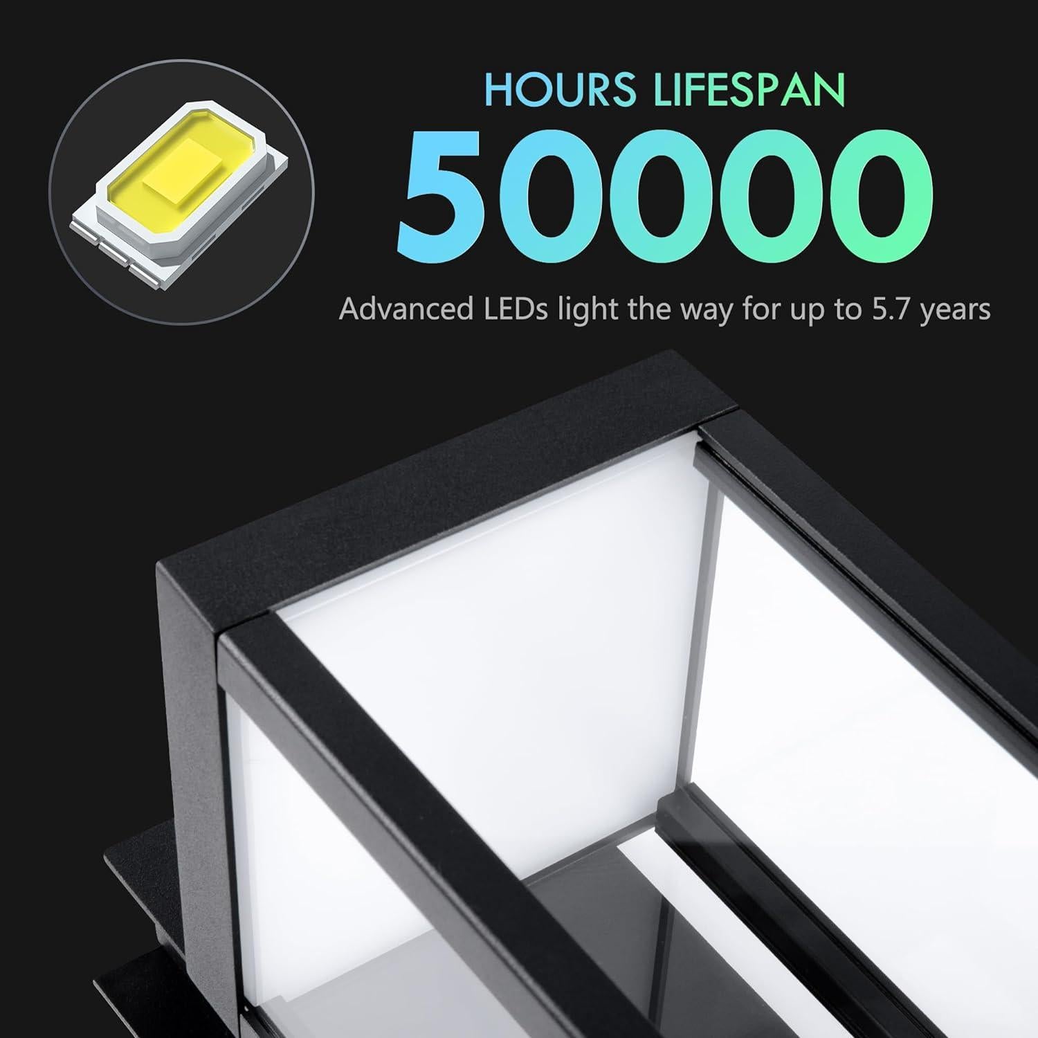 Luz de Pared LED Lustrlach con Sensor de Movimiento 38cm IP54