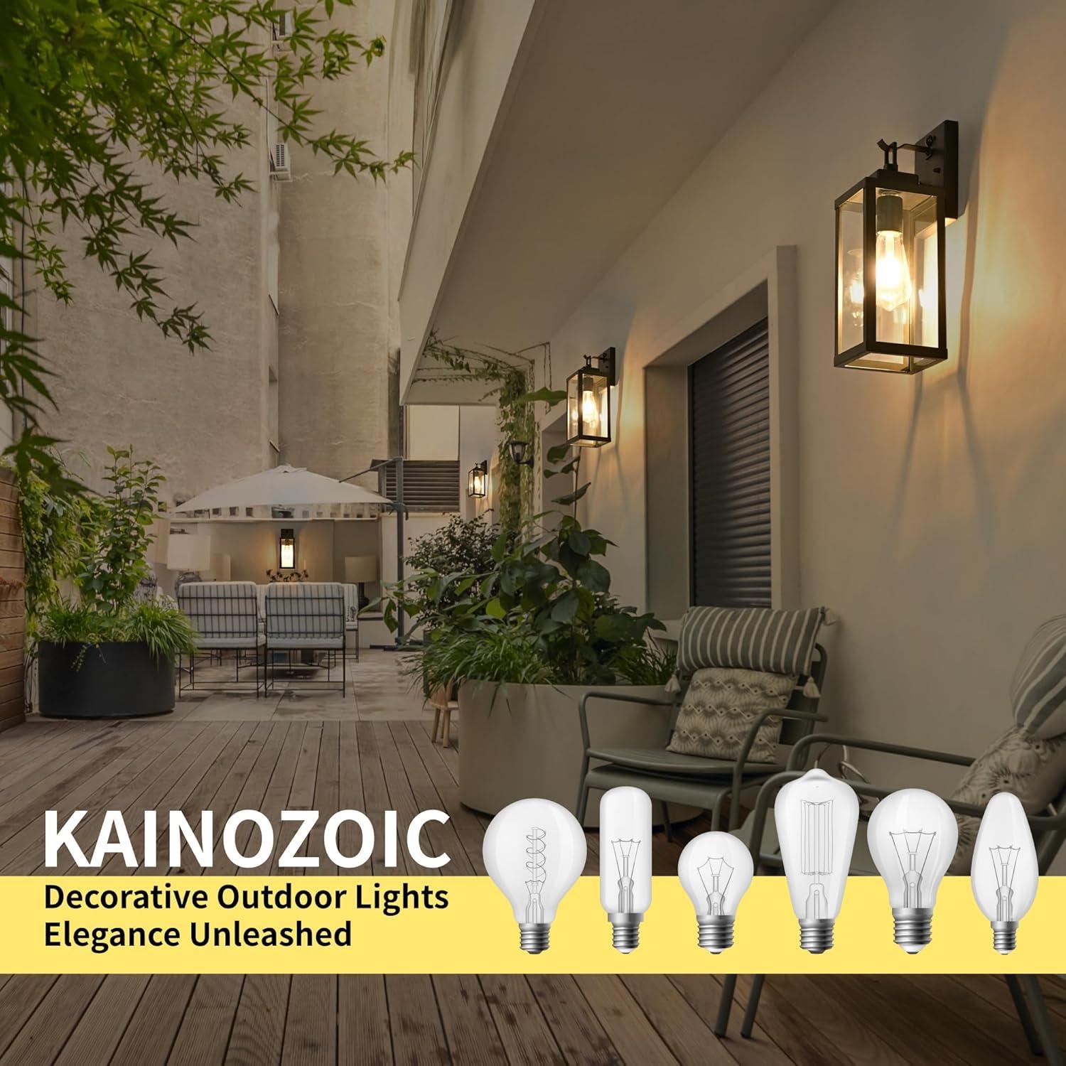 Lámpara de Pared Exterior Kainozoic con Sensor de Movimiento 37cm