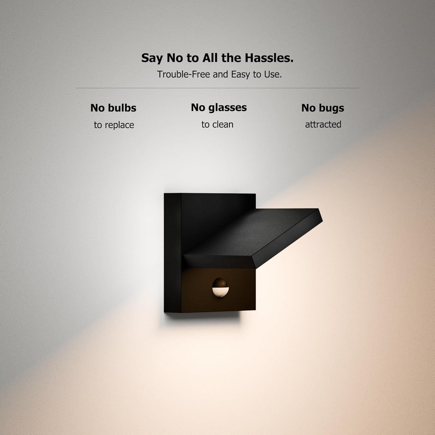 Lámpara de Pared LED con Sensor de Movimiento Inowel IP54 Negra