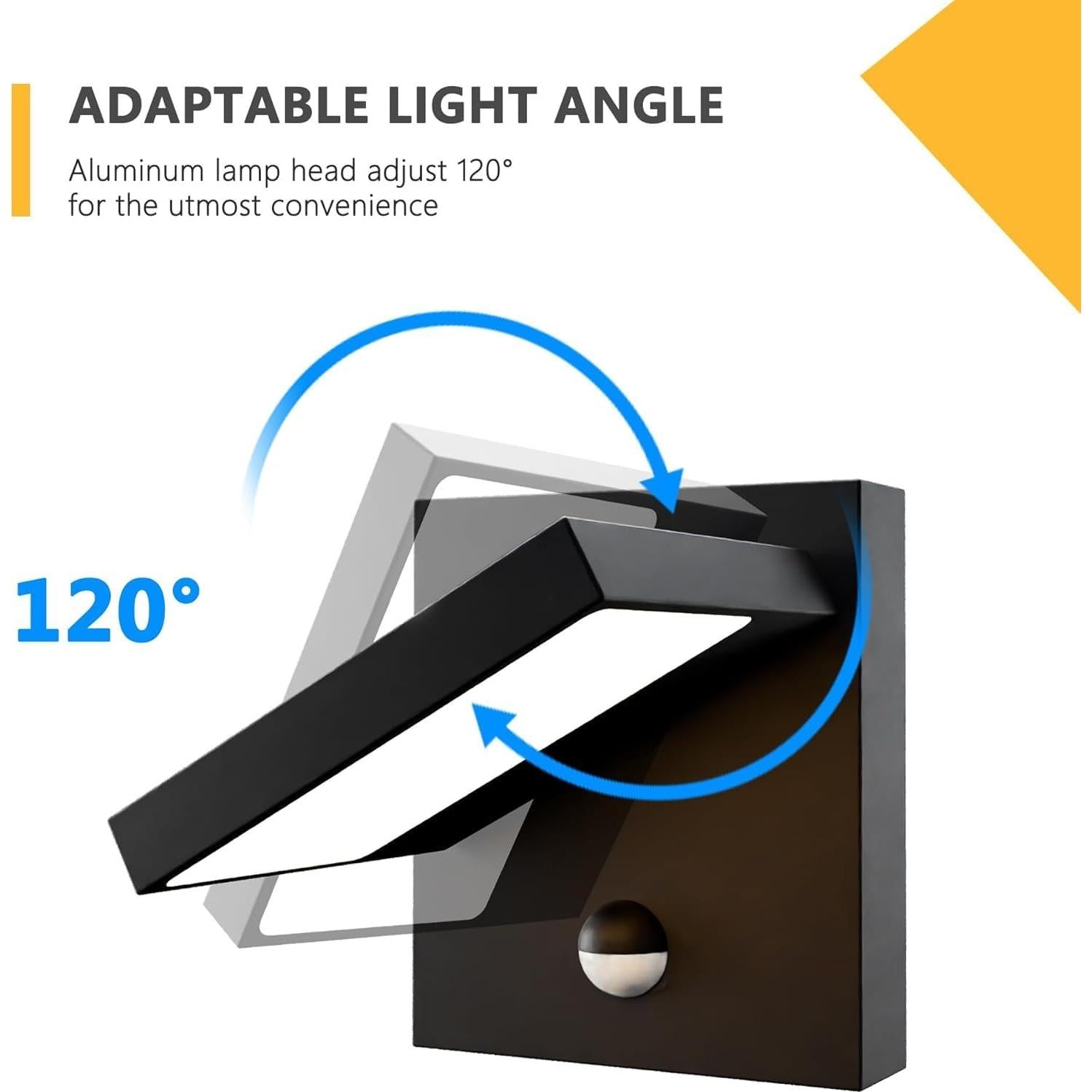 Lámpara de Pared LED con Sensor de Movimiento Inowel IP54 Negra