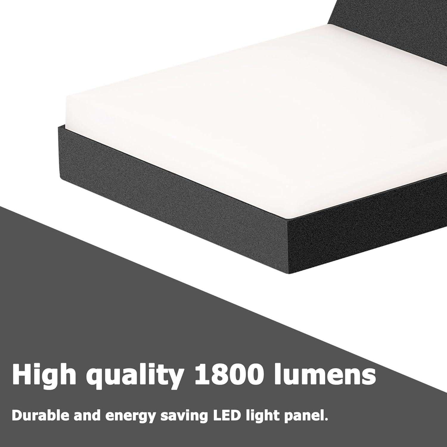 Luz de Pared Exterior LED Illumishin Negra 17x14cm con Sensor