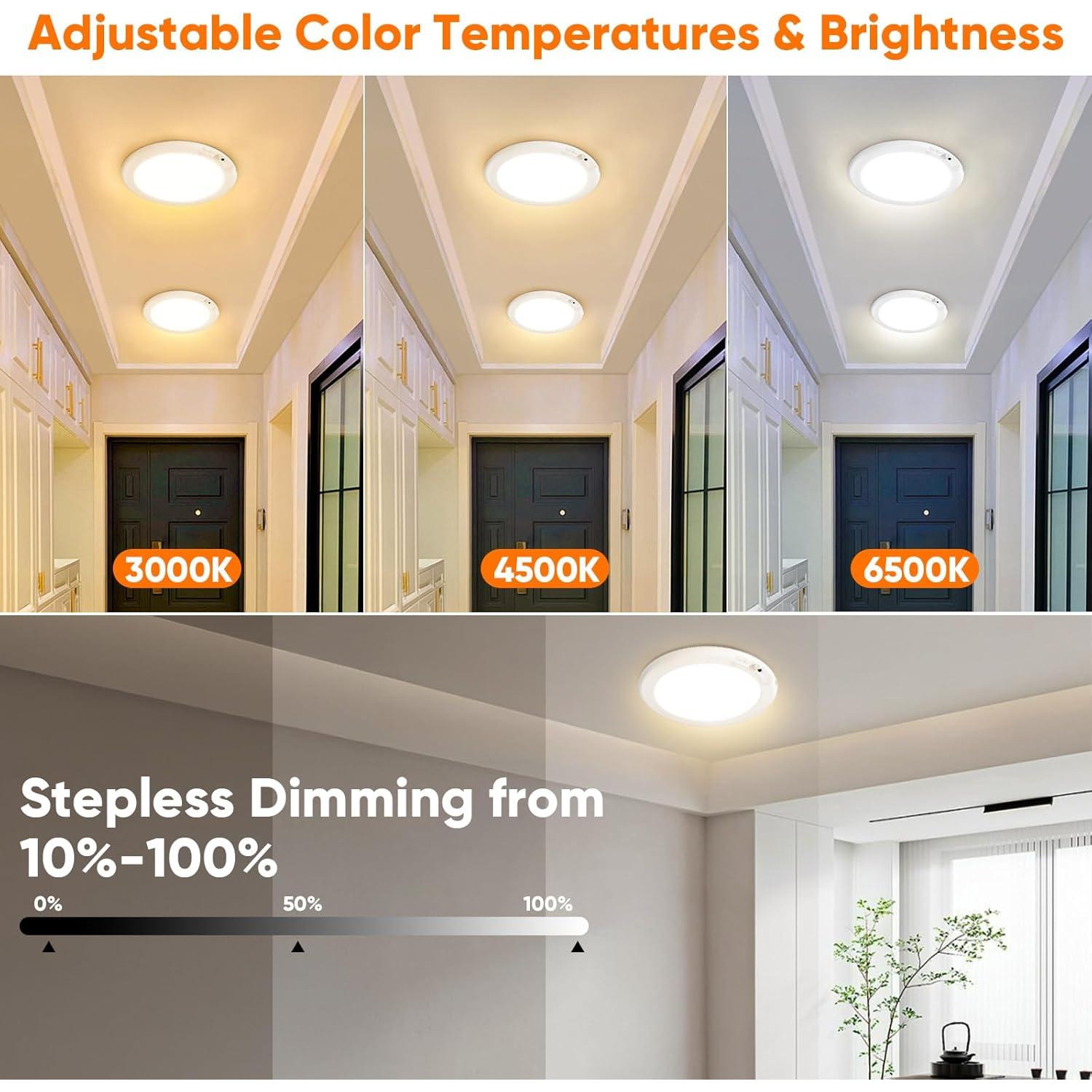 Luz de Techo LED Inalámbrica Bairth con Sensor y Control Remoto