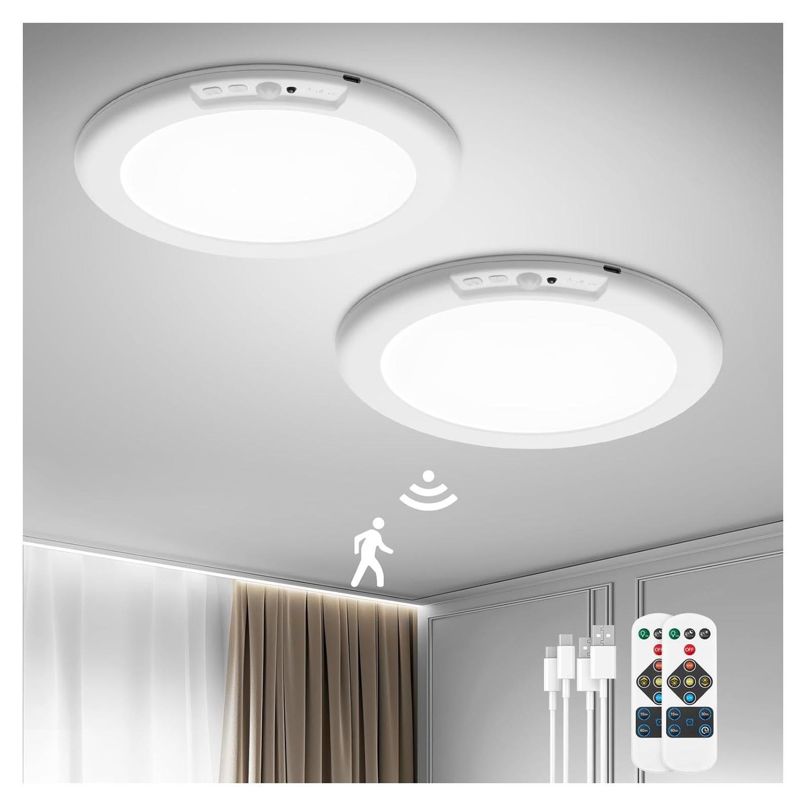 Luz de Ducha Recargable Bojim 2 Paquete con Sensor de Movimiento