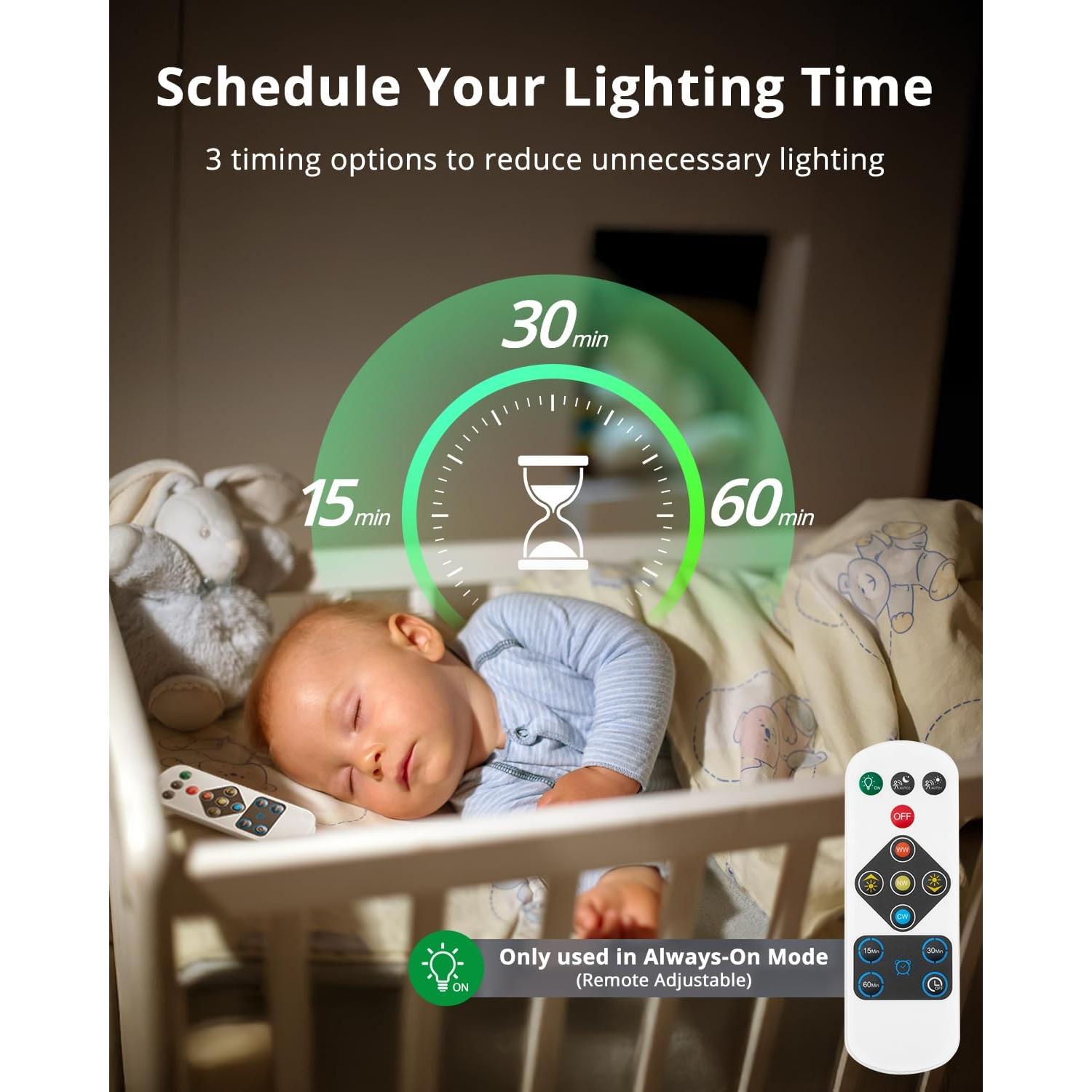 Luz de Ducha Recargable Bojim 2 Paquete con Sensor de Movimiento