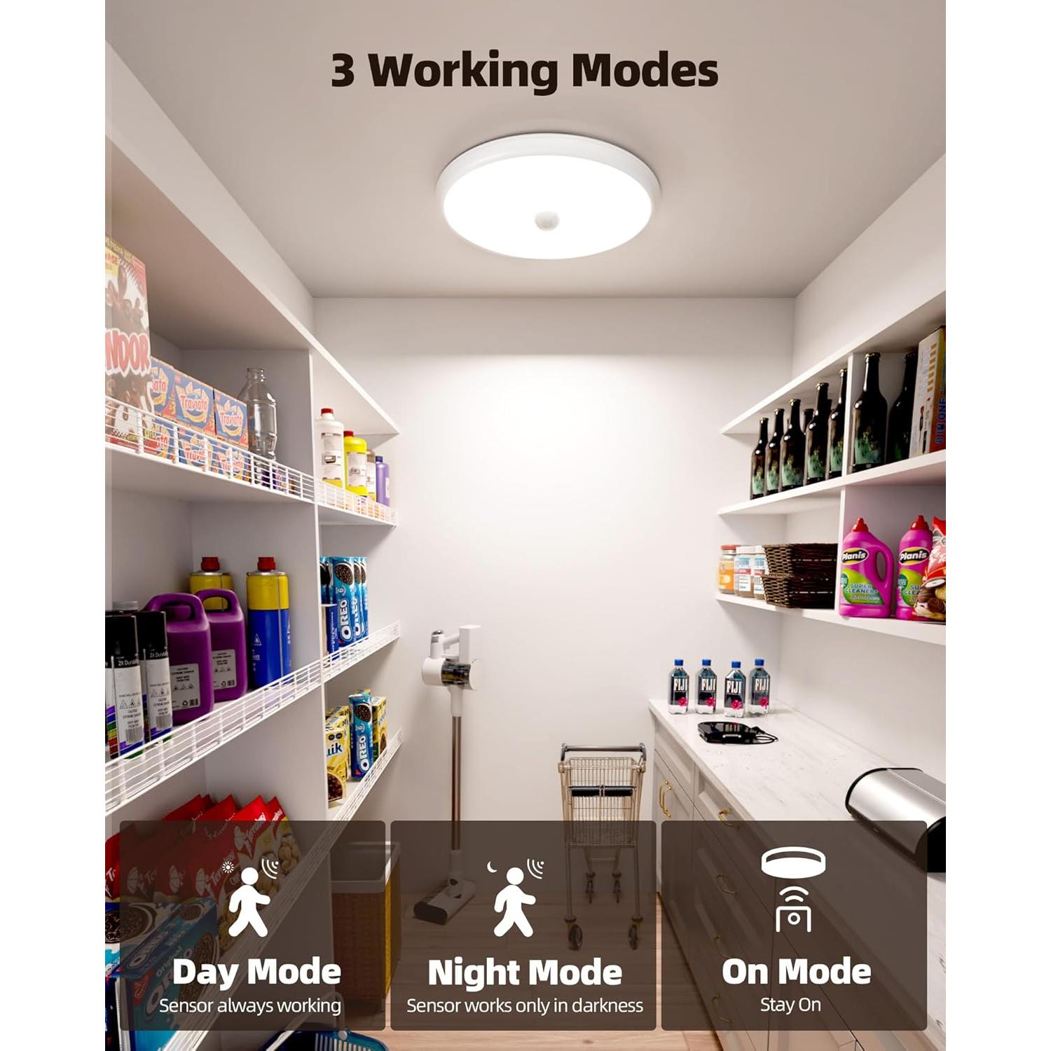 Luz de Techo LED EZVALO con Sensor de Movimiento 400LM