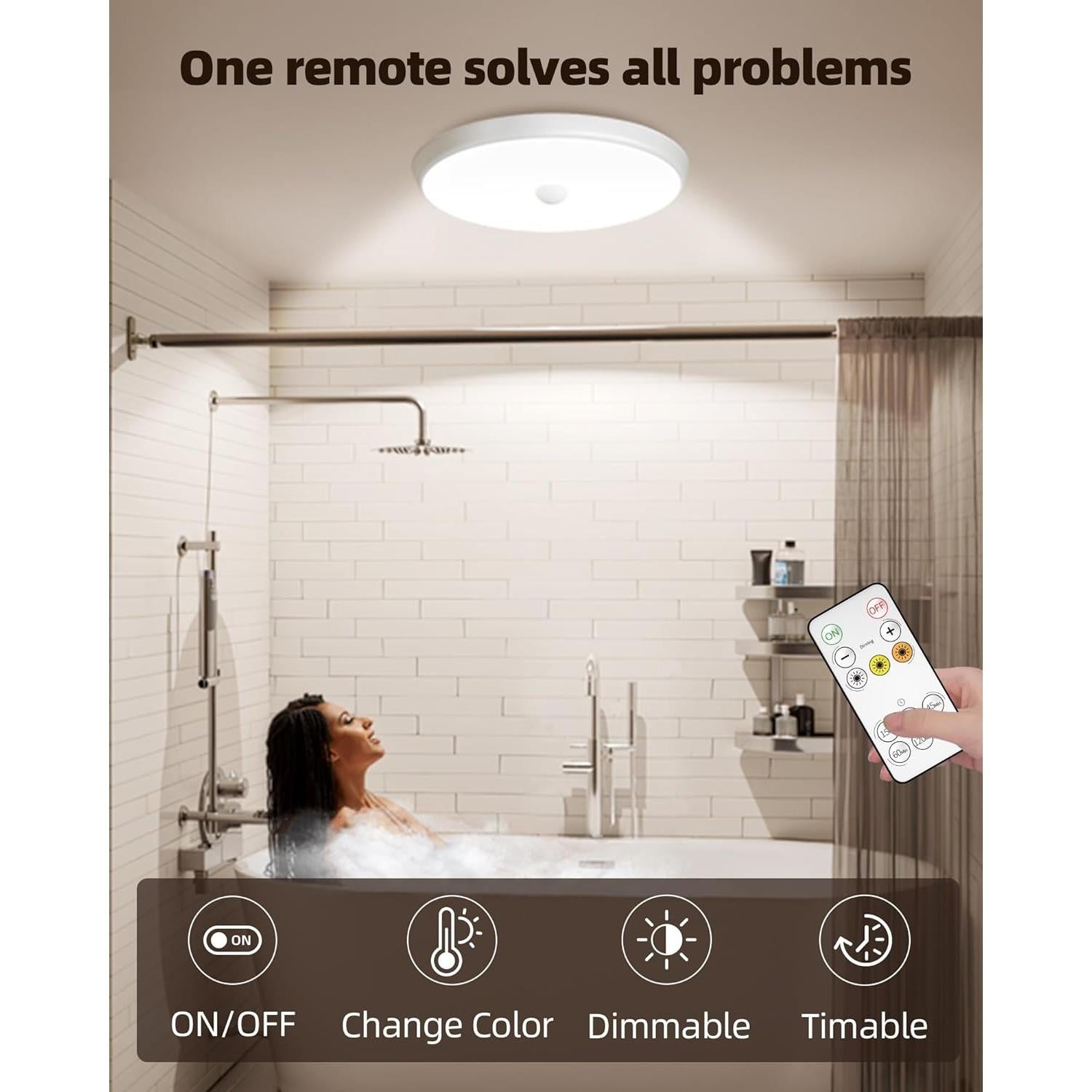 Luz de Techo LED EZVALO con Sensor de Movimiento 400LM