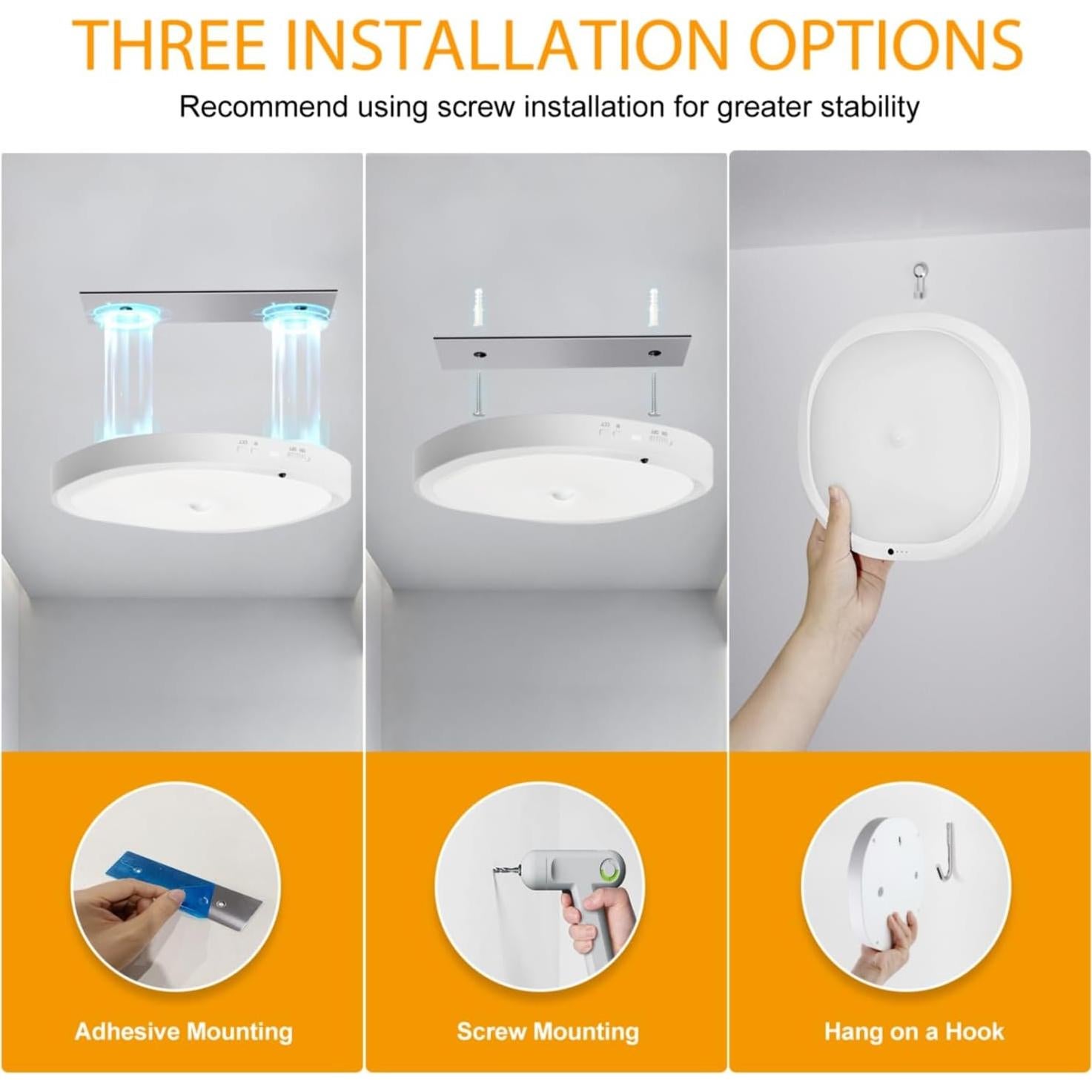 Luz de Techo Inalámbrica KNHUOS con Sensor de Movimiento 550LM