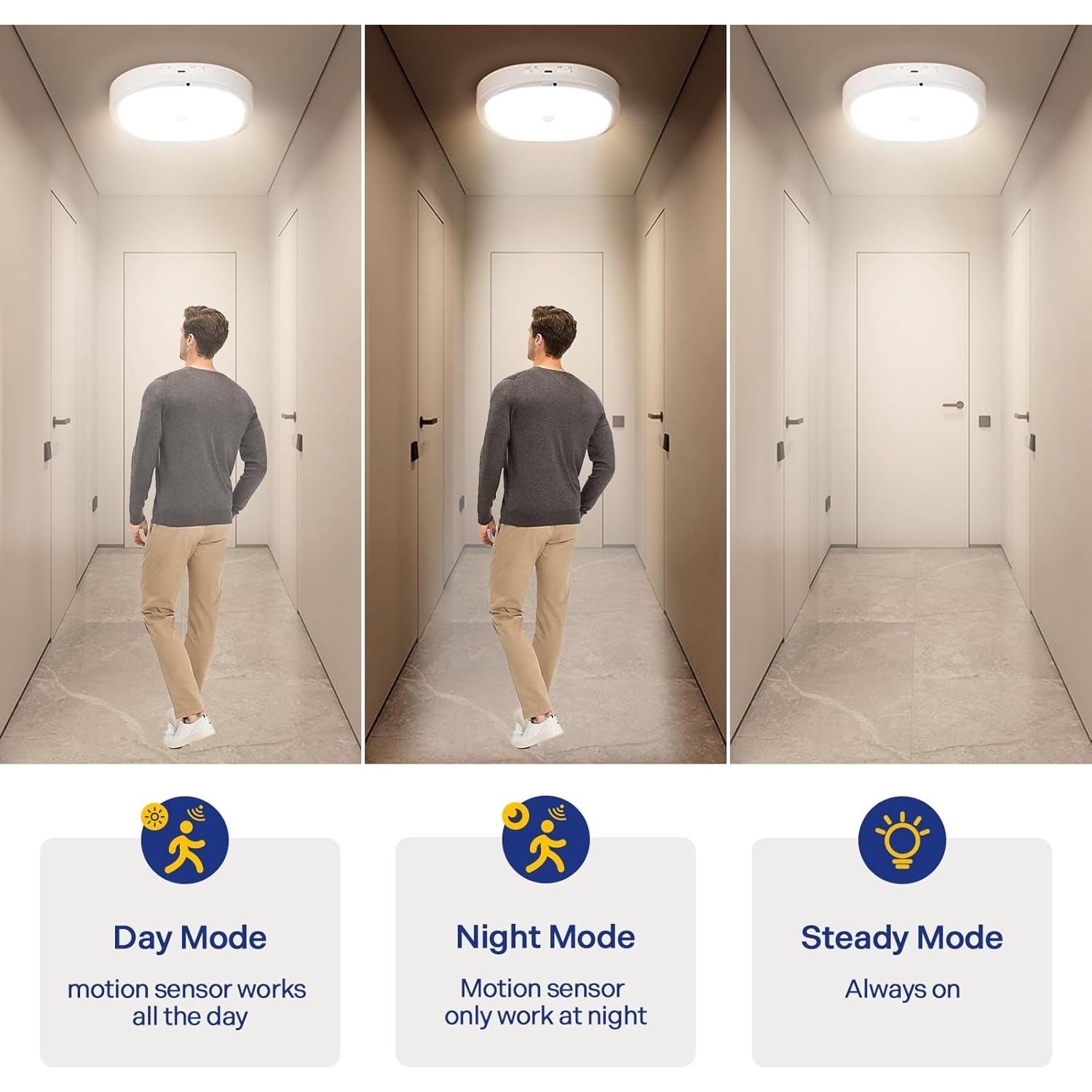 Luz de Techo Inalámbrica KNHUOS con Sensor de Movimiento 550LM