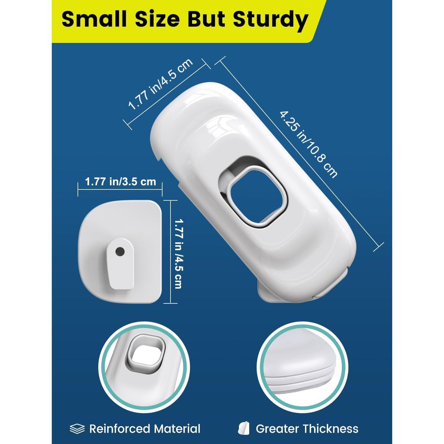 Candados de Seguridad para Bebés TapyTry - Paquete de 6 Blancos