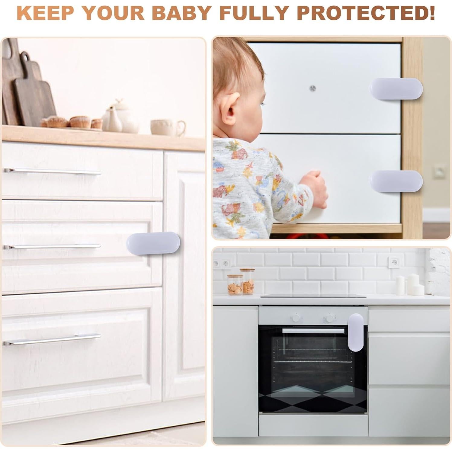 Cerraduras de Seguridad para Gabinetes TenLaitech - 6 Piezas