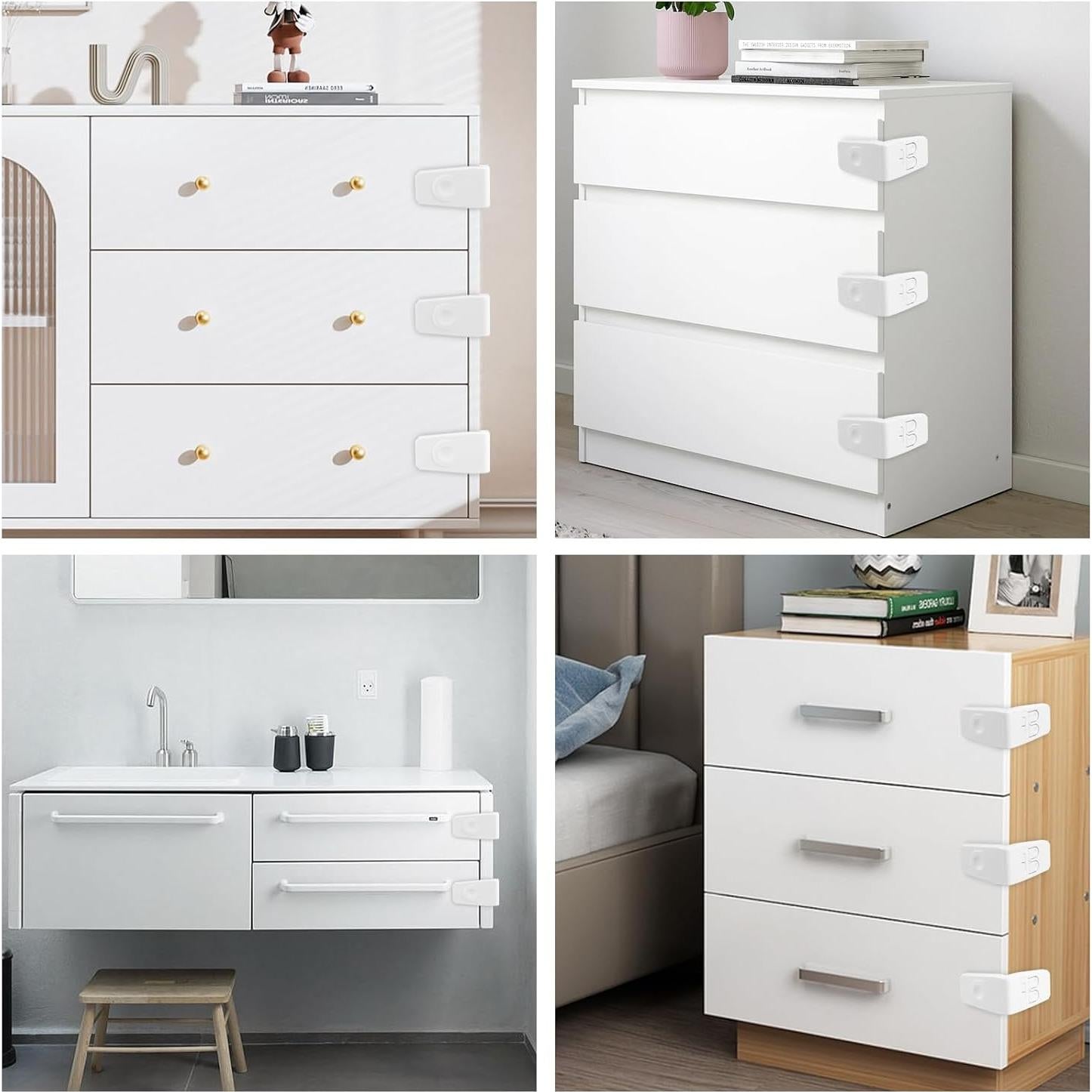 Cerraduras de Gabinete FYY para Bebés - Paquete de 4 Unidades