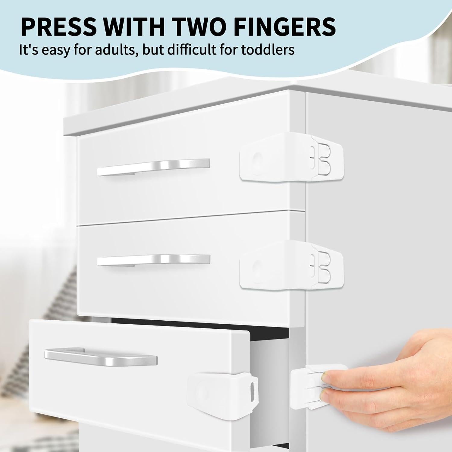 Cerraduras de Gabinete FYY para Bebés - Paquete de 4 Unidades