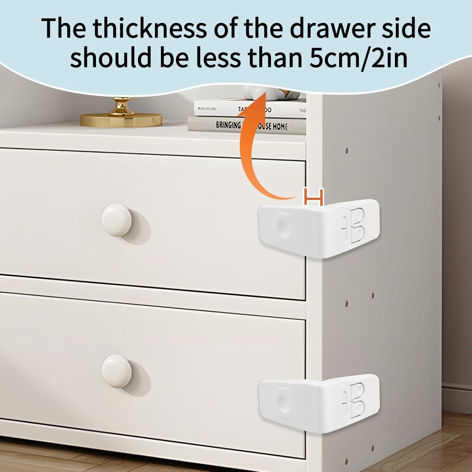 Cerraduras de Gabinete FYY para Bebés - Paquete de 4 Unidades