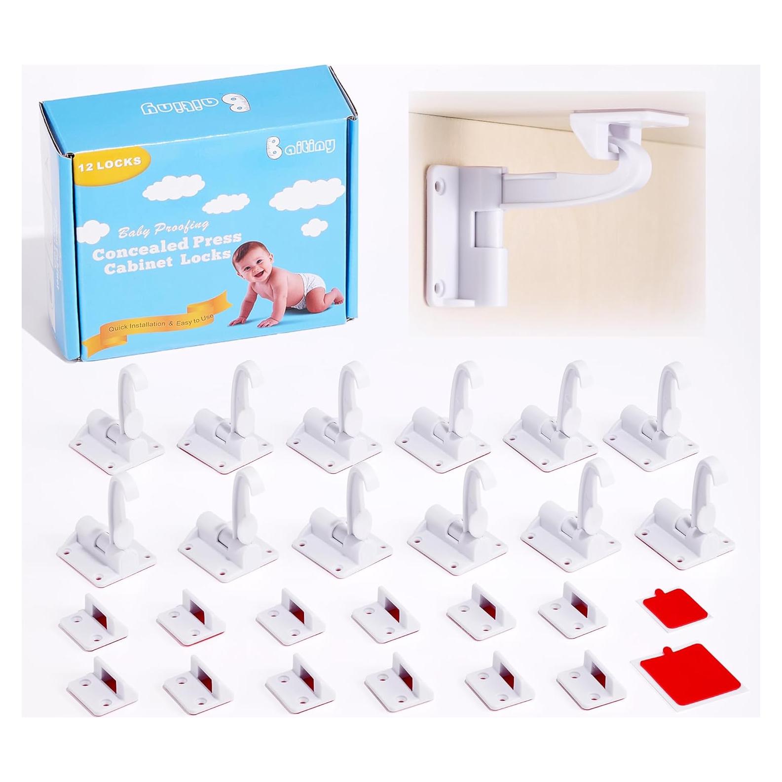 Candados de Seguridad Baitiny para Gabinetes Invisibles - Paquete de 12