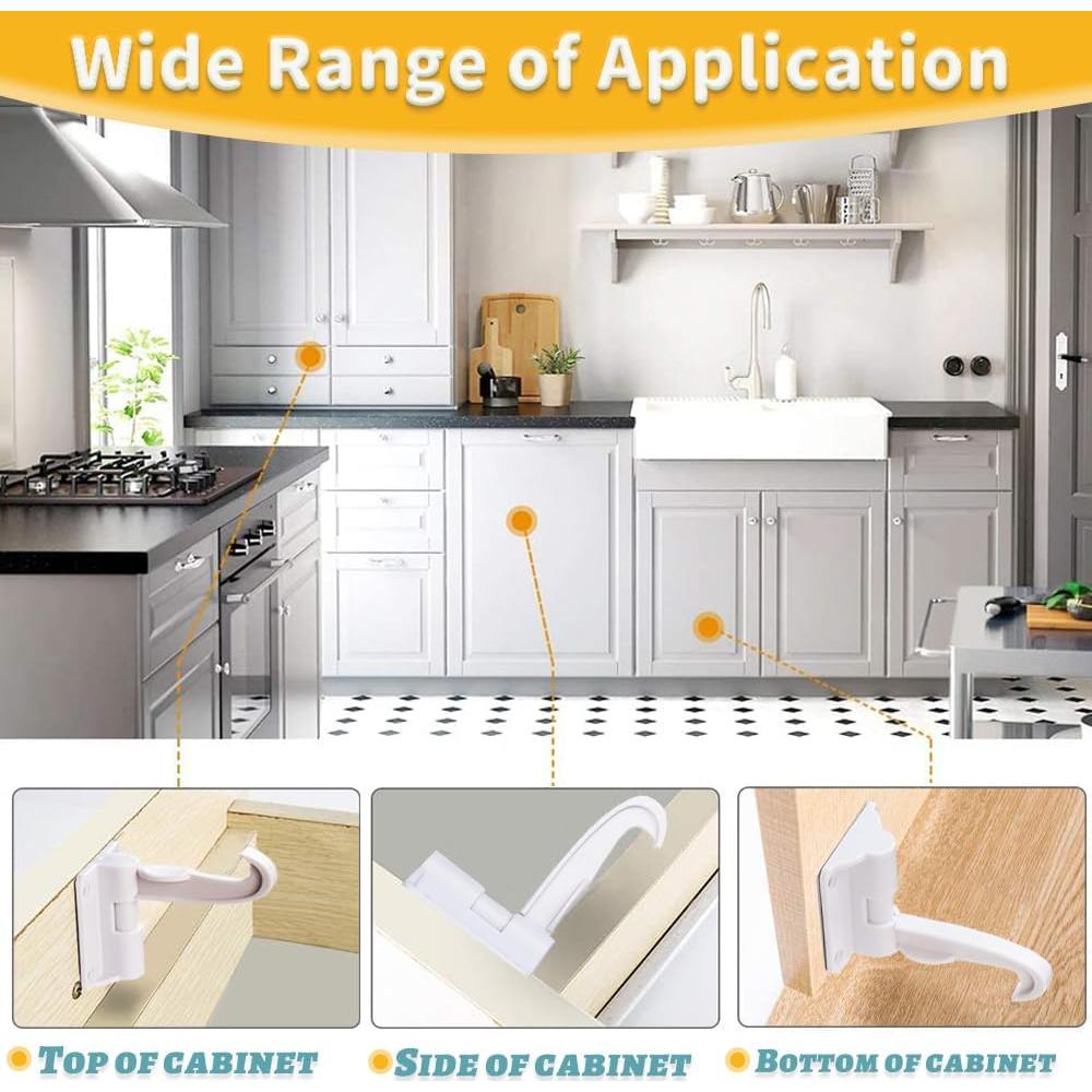 Candados de Seguridad Baitiny para Gabinetes Invisibles - Paquete de 12