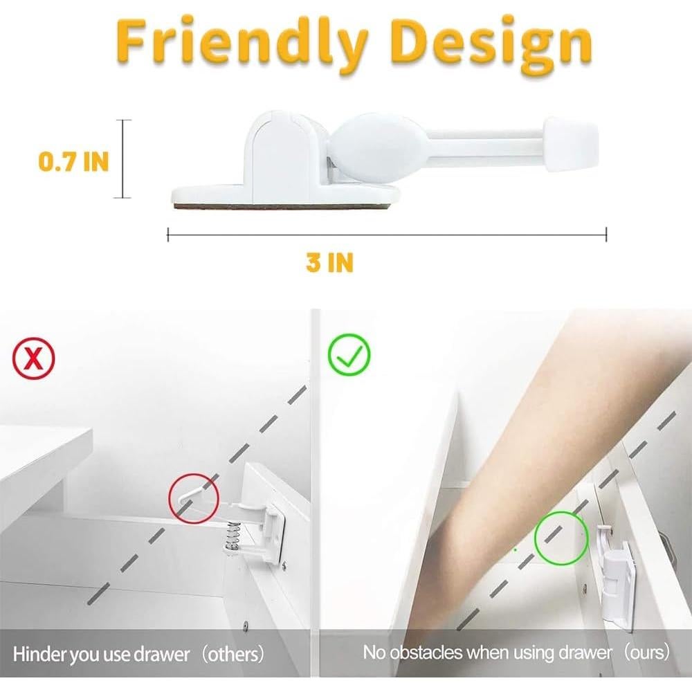 Candados de Seguridad Baitiny para Gabinetes Invisibles - Paquete de 12