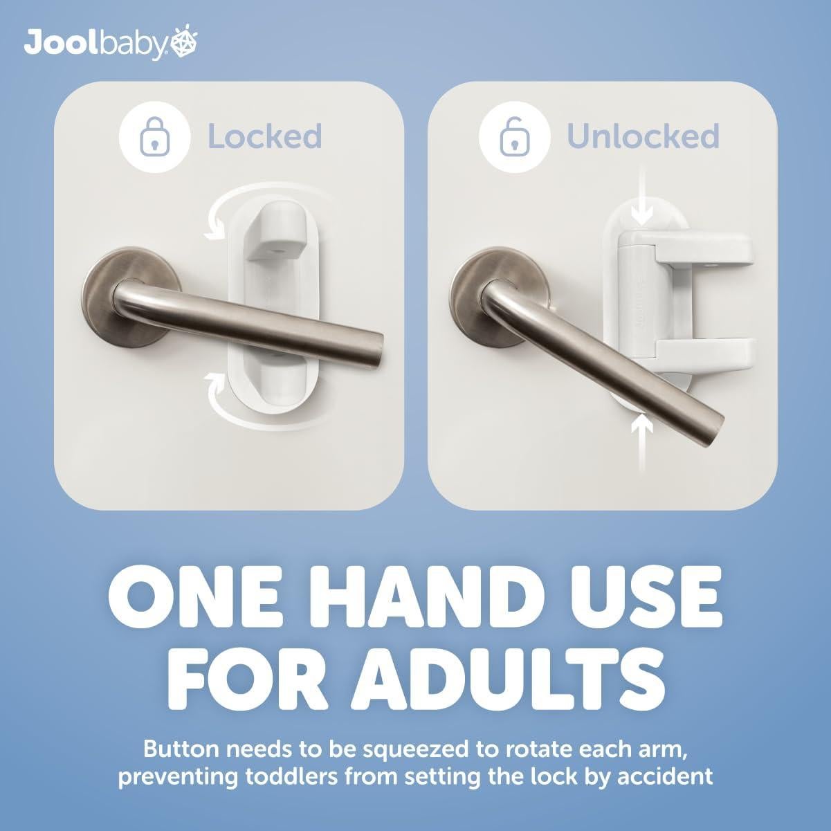 Bloqueos de Palanca de Puerta Jool Baby - Paquete de 4 Unidades