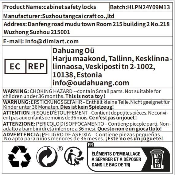 Cerraduras Magnéticas HELLOPONY para Gabinetes - 32 Pzas + 6 Llaves