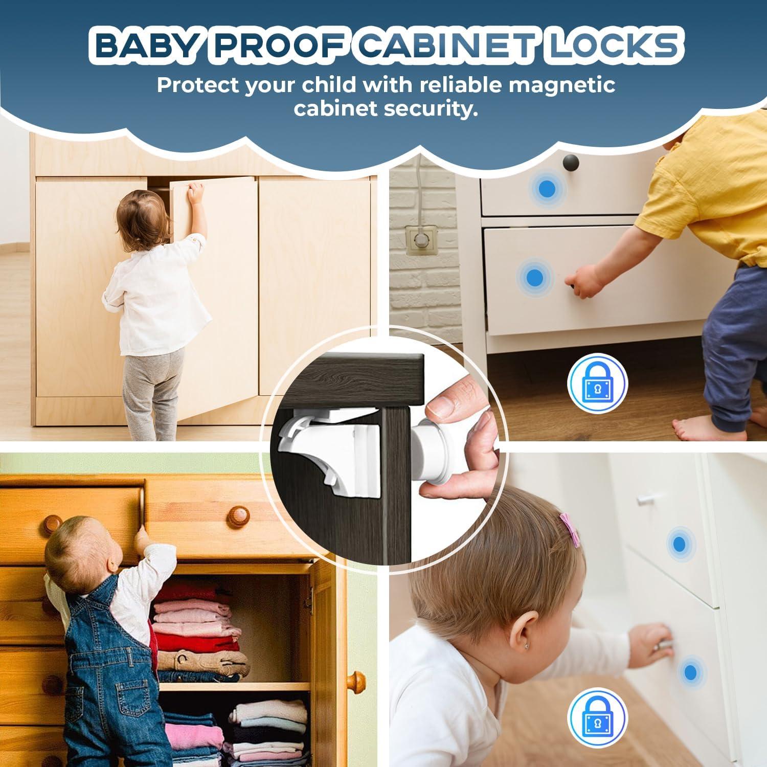 Cerraduras Magnéticas para Gabinetes Blessimo - 12 Piezas