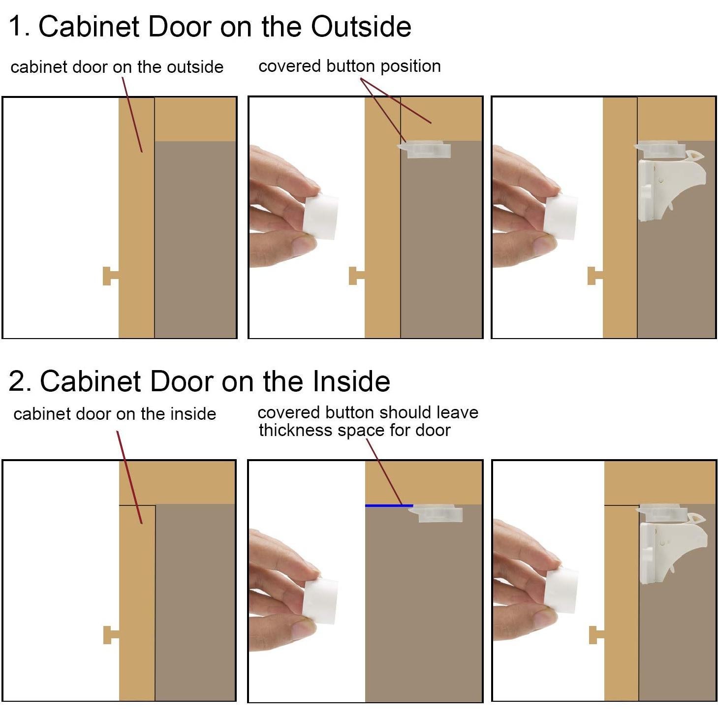 Cerraduras Magnéticas Adhesivas Vmaisi para Bebés - 8 Unidades