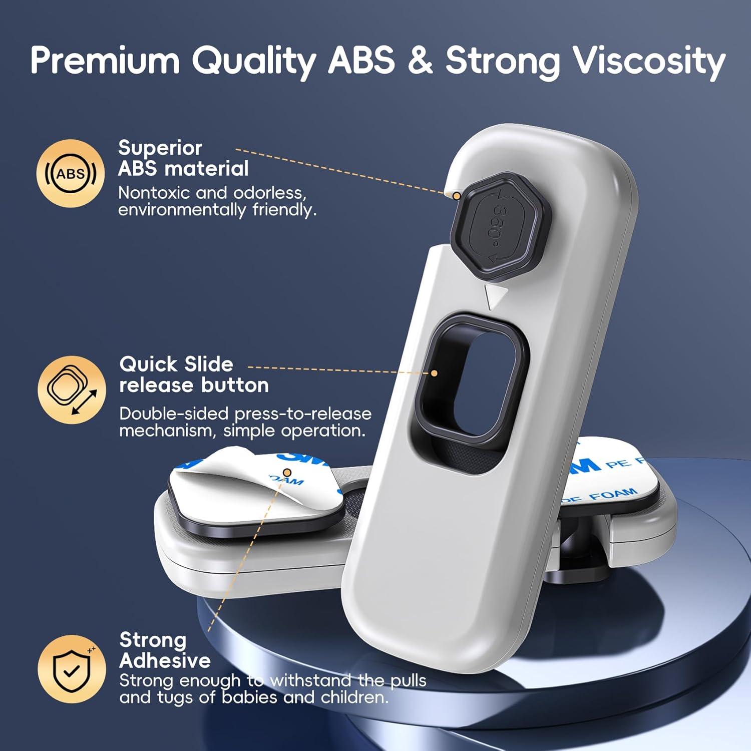 Cerraduras de Refrigerador para Niños Blissleaf 5 Paquete Gris