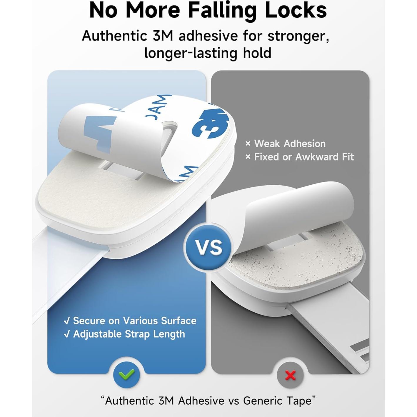 Cerraduras de Gabinete Infinno 8 Pack Seguridad Niños Adhesivas