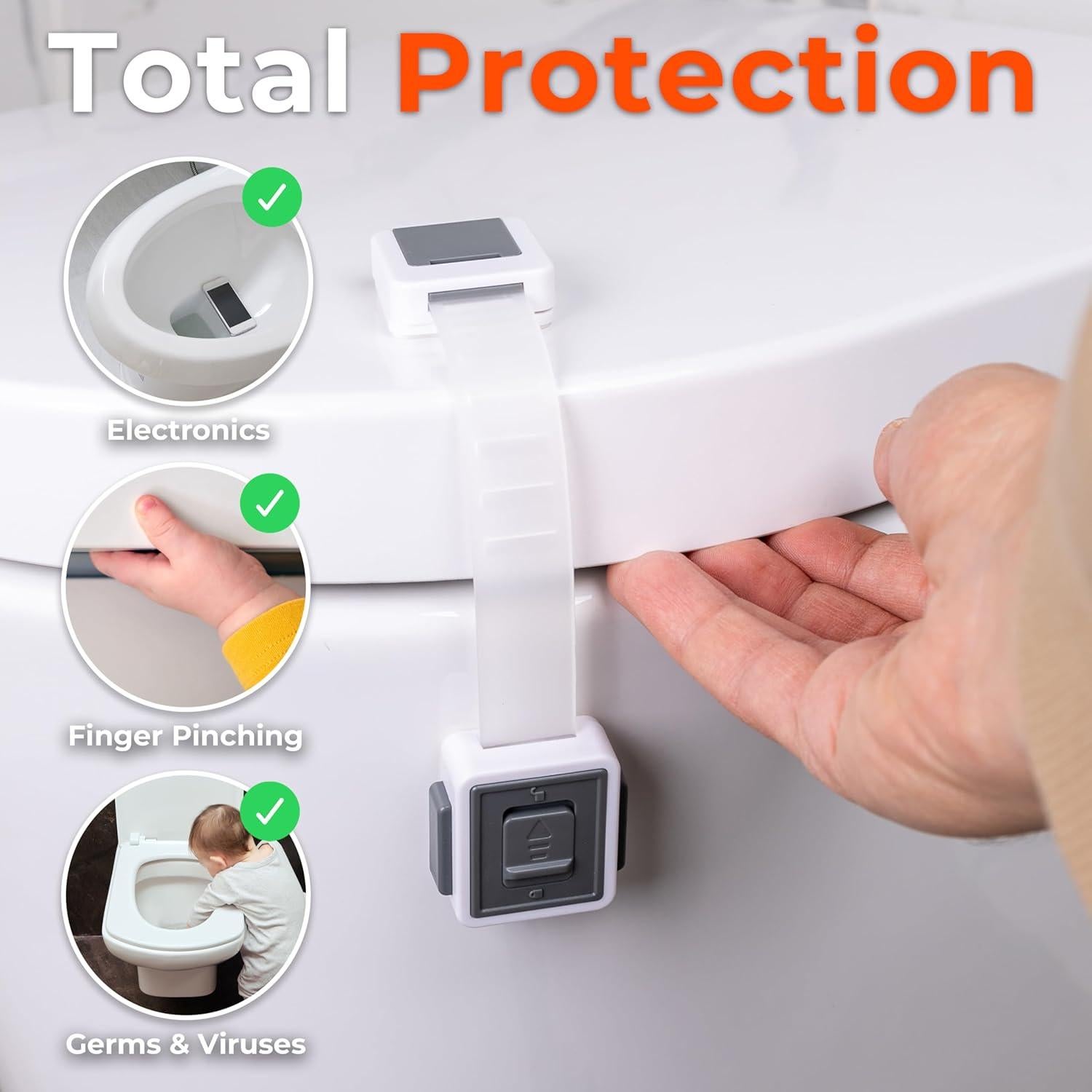 Cerraduras para Inodoro a Prueba de Bebés - 2 Pack HBARTS2WGB